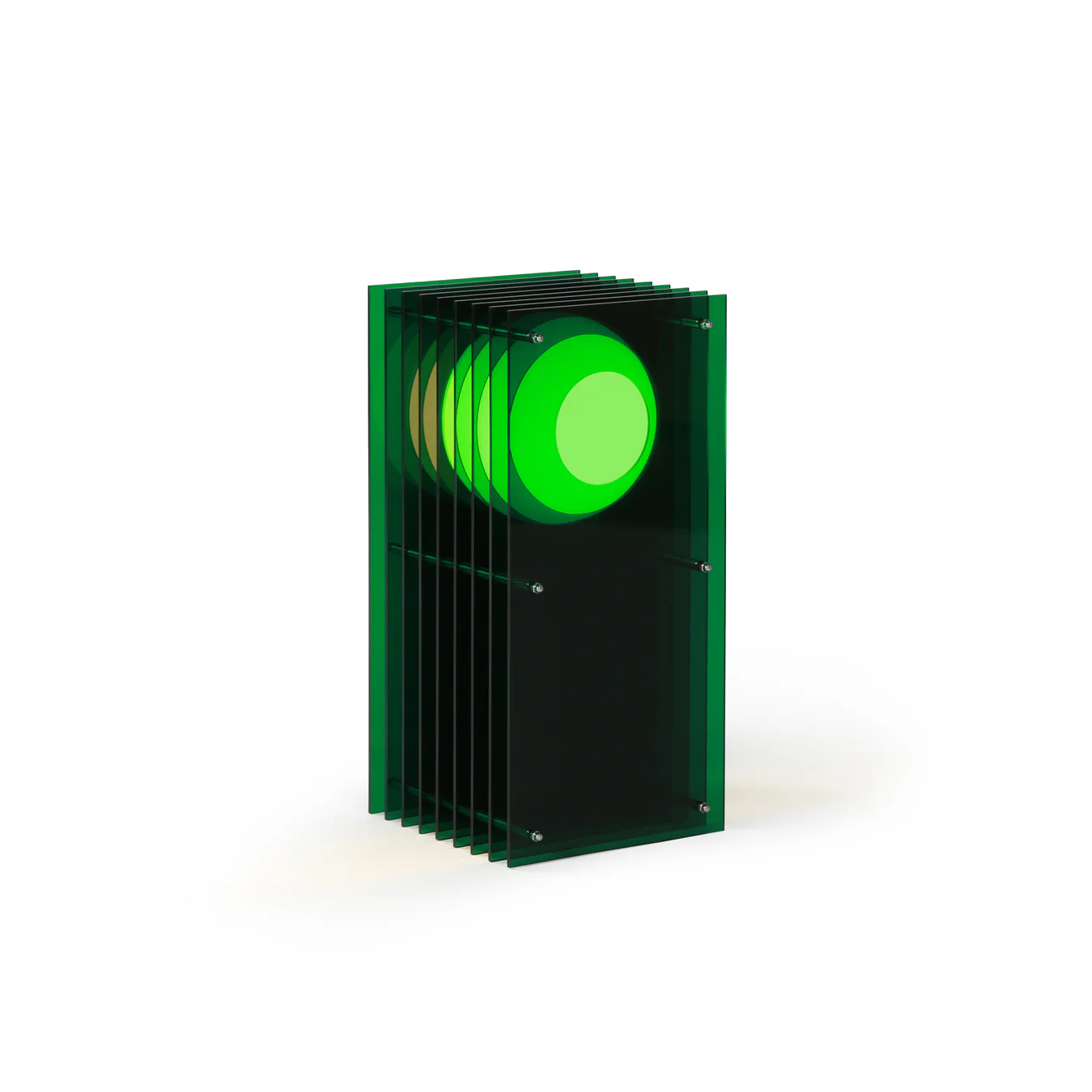 No.1 Dikdörtgen Yer Lambası - Yeşil