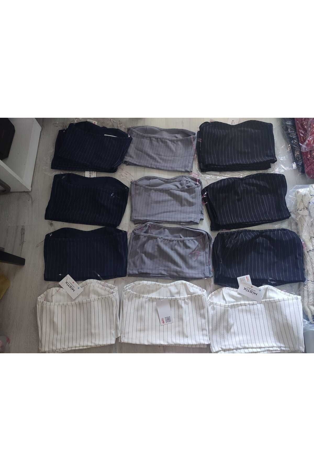 Örme Crep Kumaş Crop Bluz