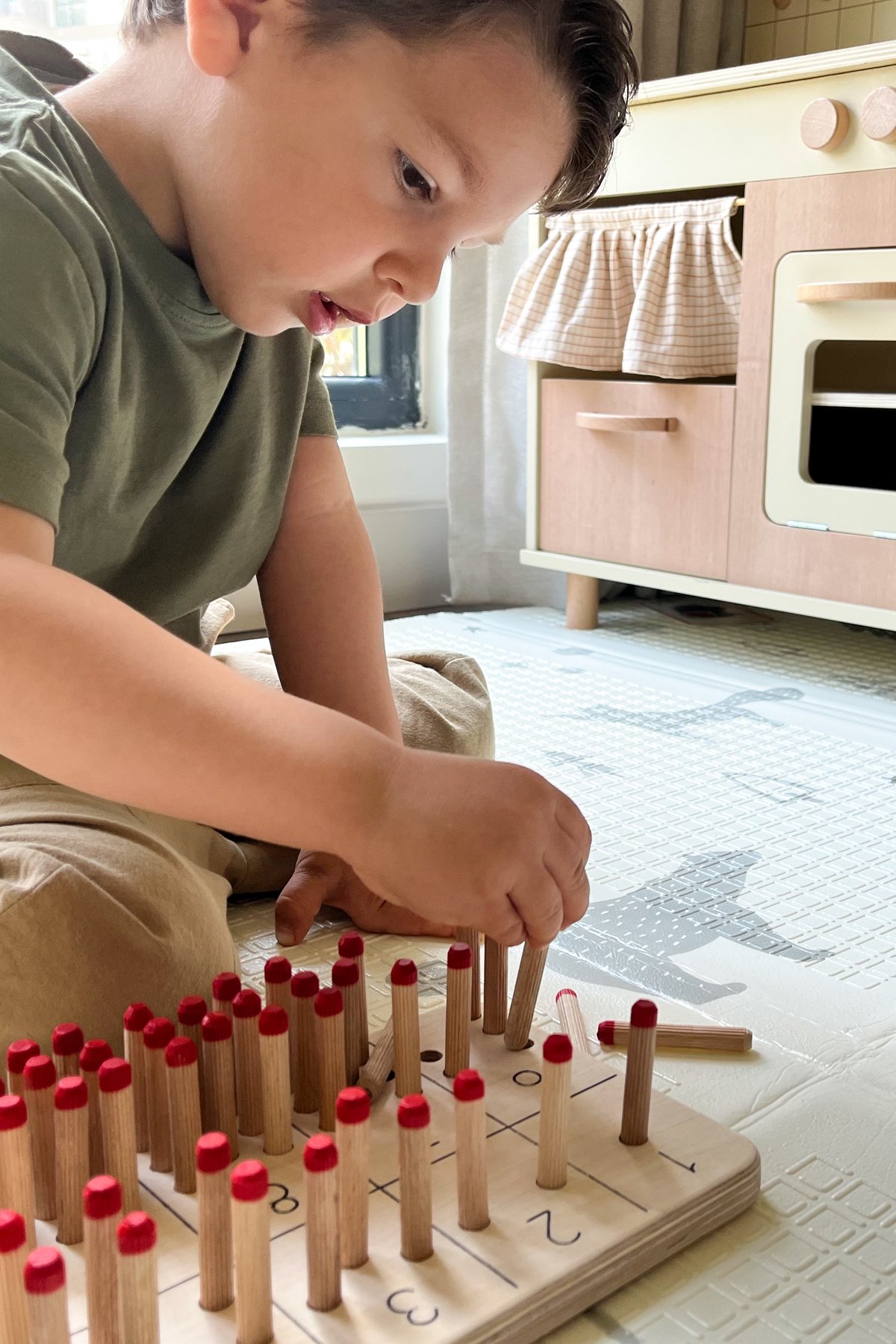 Montessori Çubuklar Ile Sayı Öğrenme Oyuncağı, Sayma Becerisi Kazandırma 