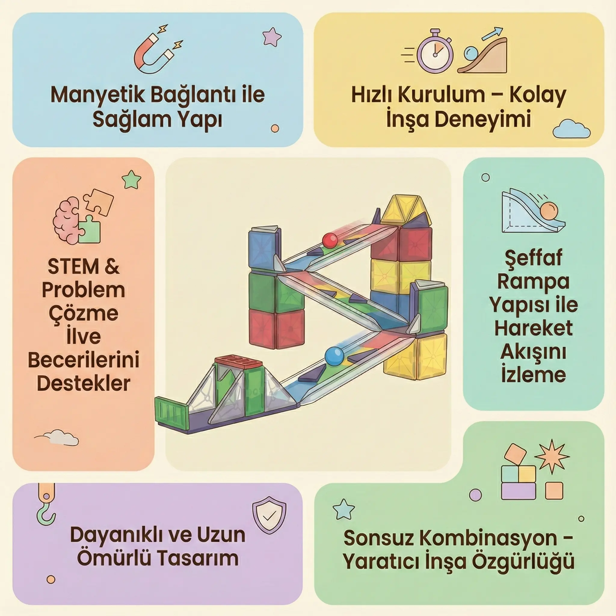 MAGNA-TILES® - Rail Racers Deluxe - 90 Parça