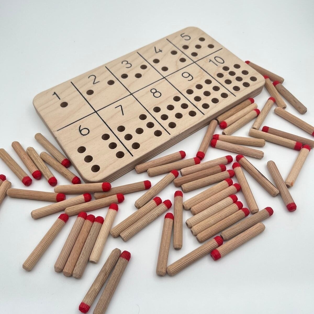Montessori Çubuklar Ile Sayı Öğrenme Oyuncağı, Sayma Becerisi Kazandırma 