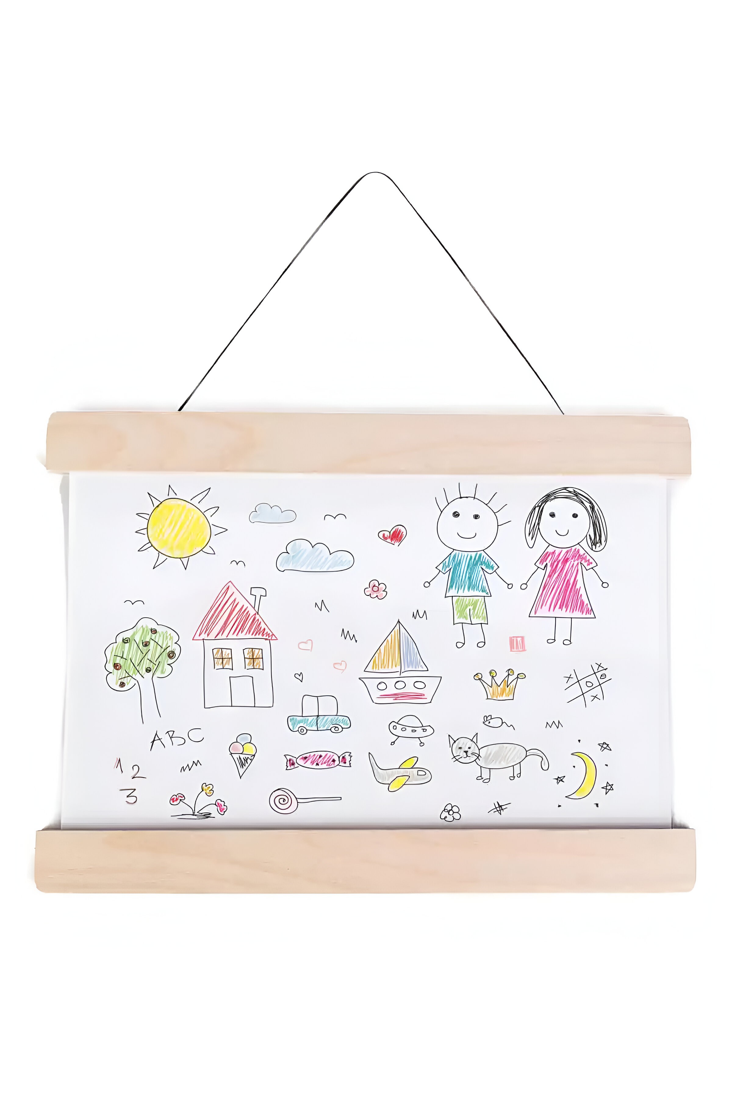 Ahşap Poster Çerçevesi – 32 cm | Huş Rengi