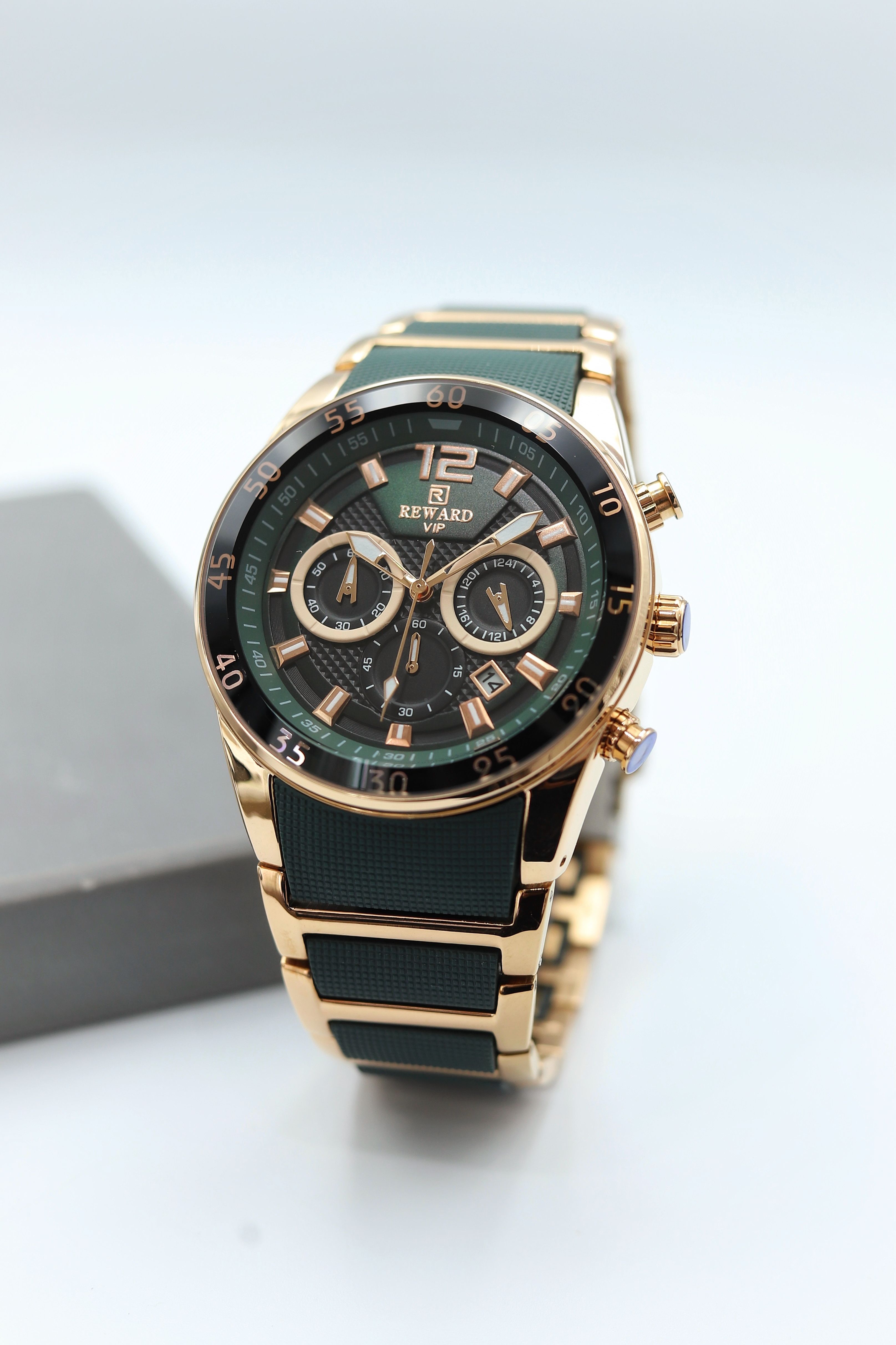 REWARD AS141017 Yeşil Rose Gold Erkek Kol Saati