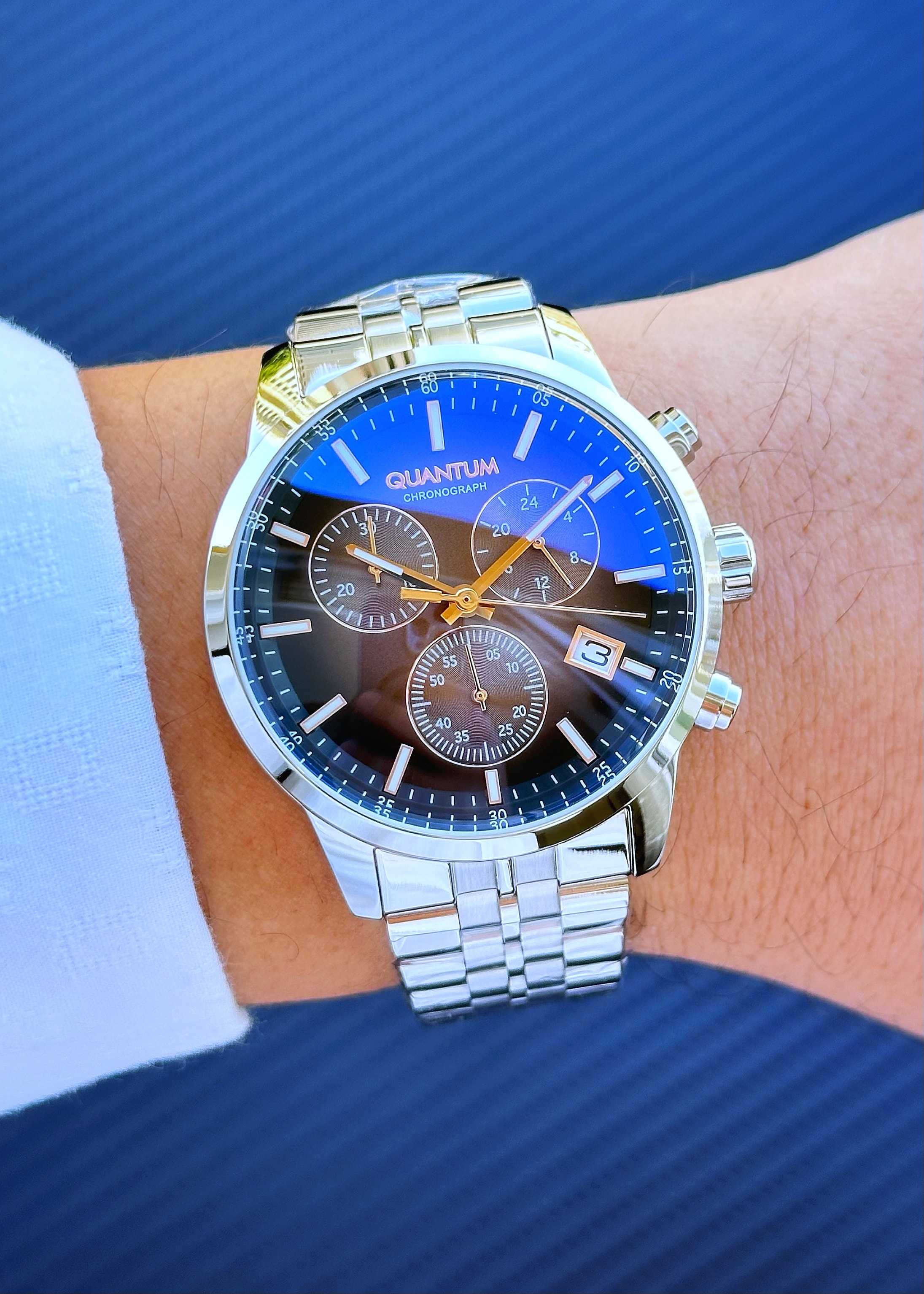 Quantum Çelik Kasa Çelik Kordon Erkek Kol Saati