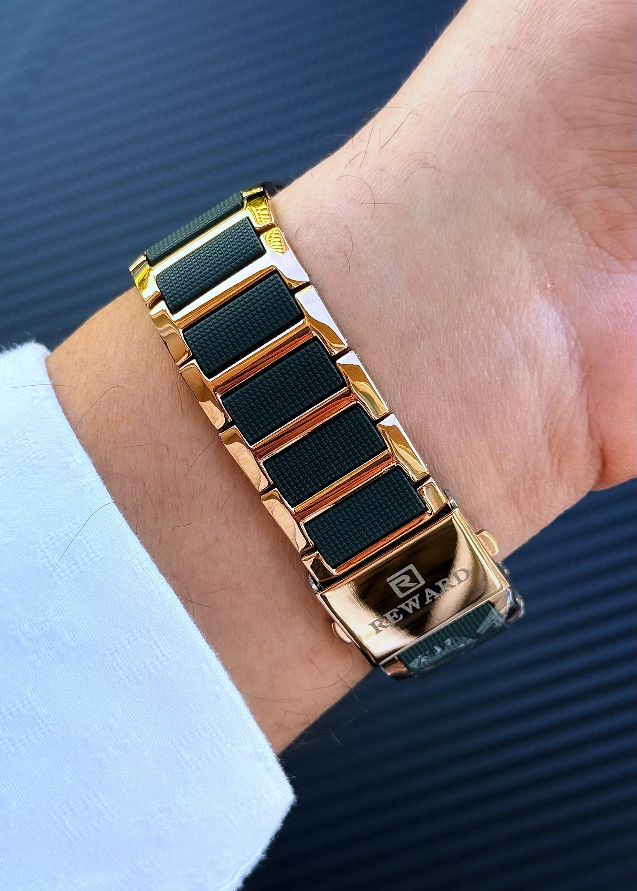 REWARD A141009 Yeşil Rose Gold Erkek Kol Saati