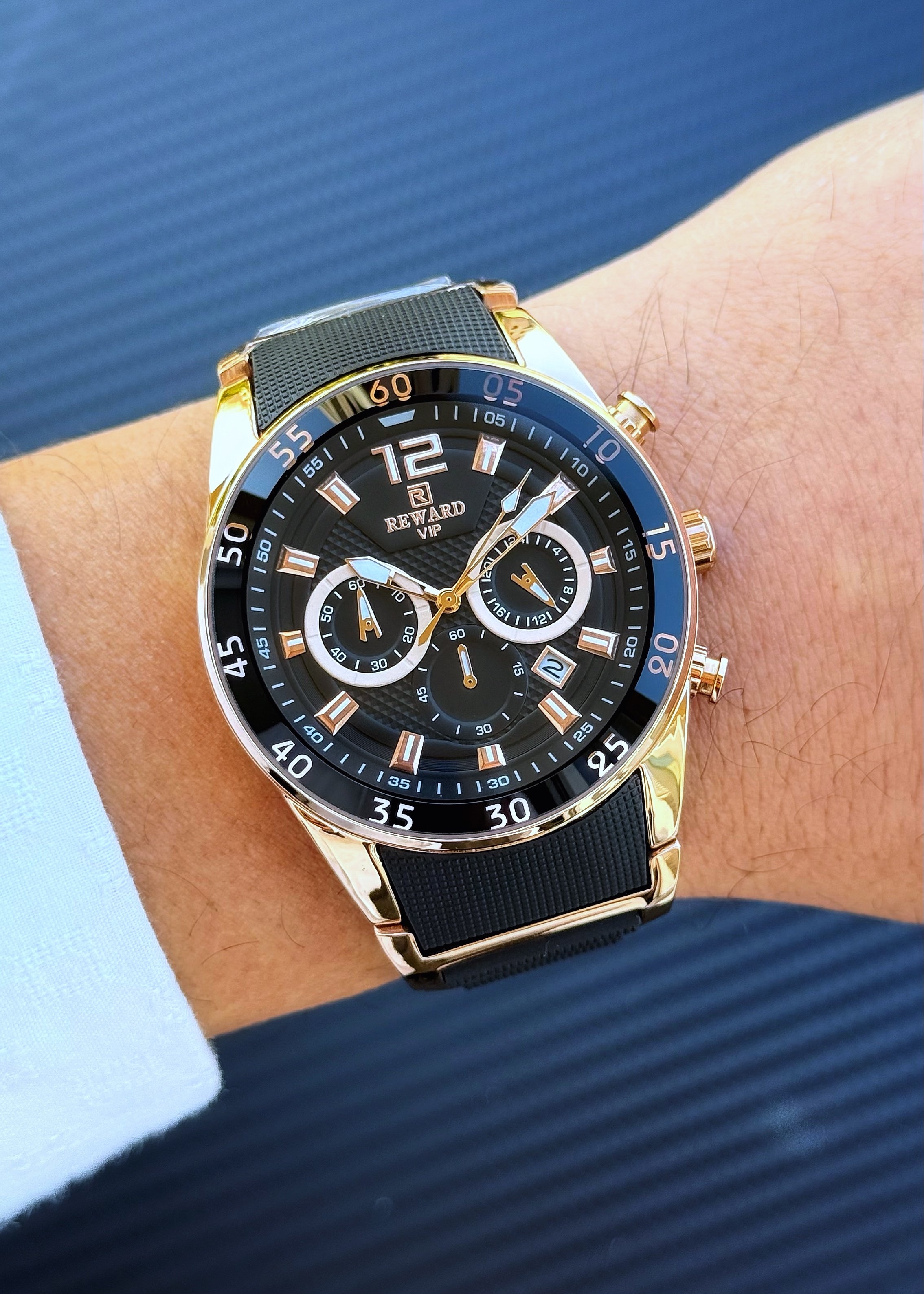REWARD A141015 Siyah Rose Gold Erkek Kol Saati