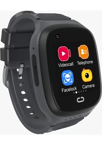 SLAZENGER SL.09.2158.5.06 Siyah Renk Çocuk Akıllı Saat Gprs Kameralı Sim Kartlı Sos Arama 4G