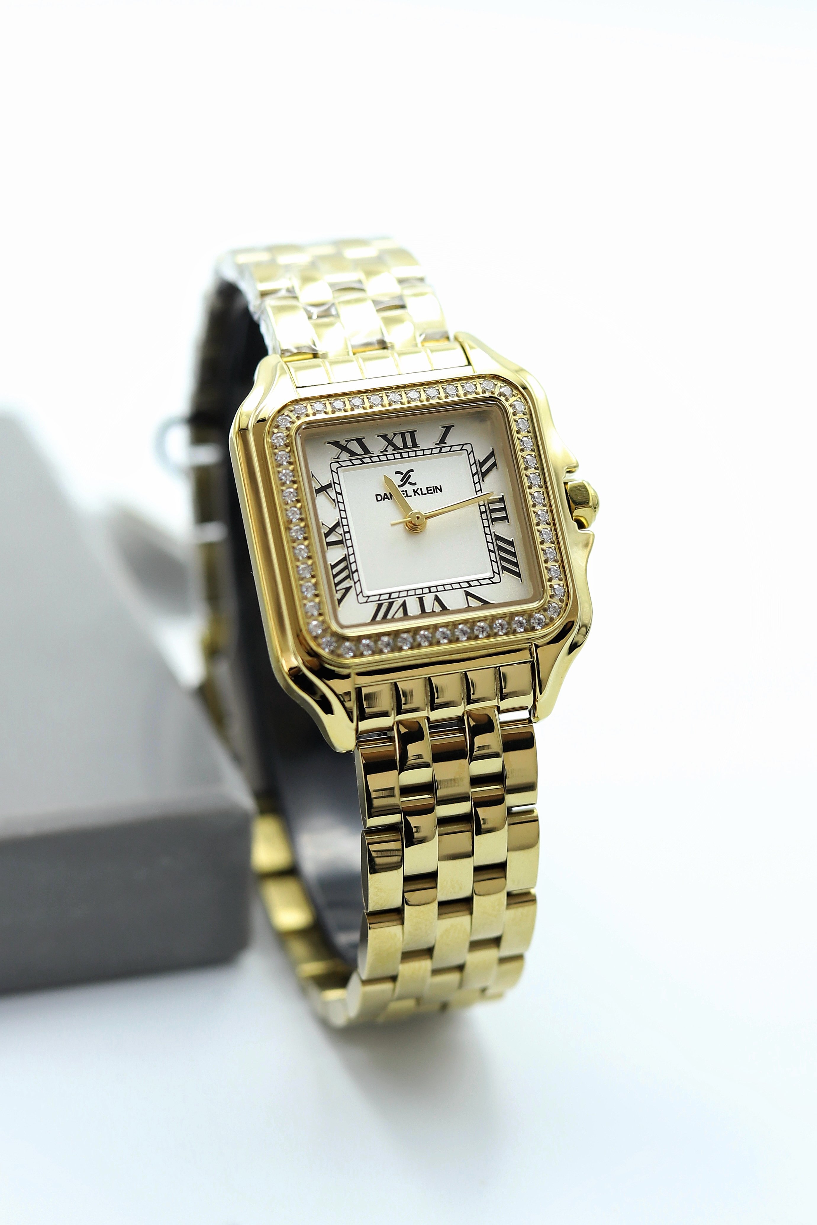 Daniel Klein ASW123-i1977DK Gold Renk Kare Kasa Kadın Kol Saati