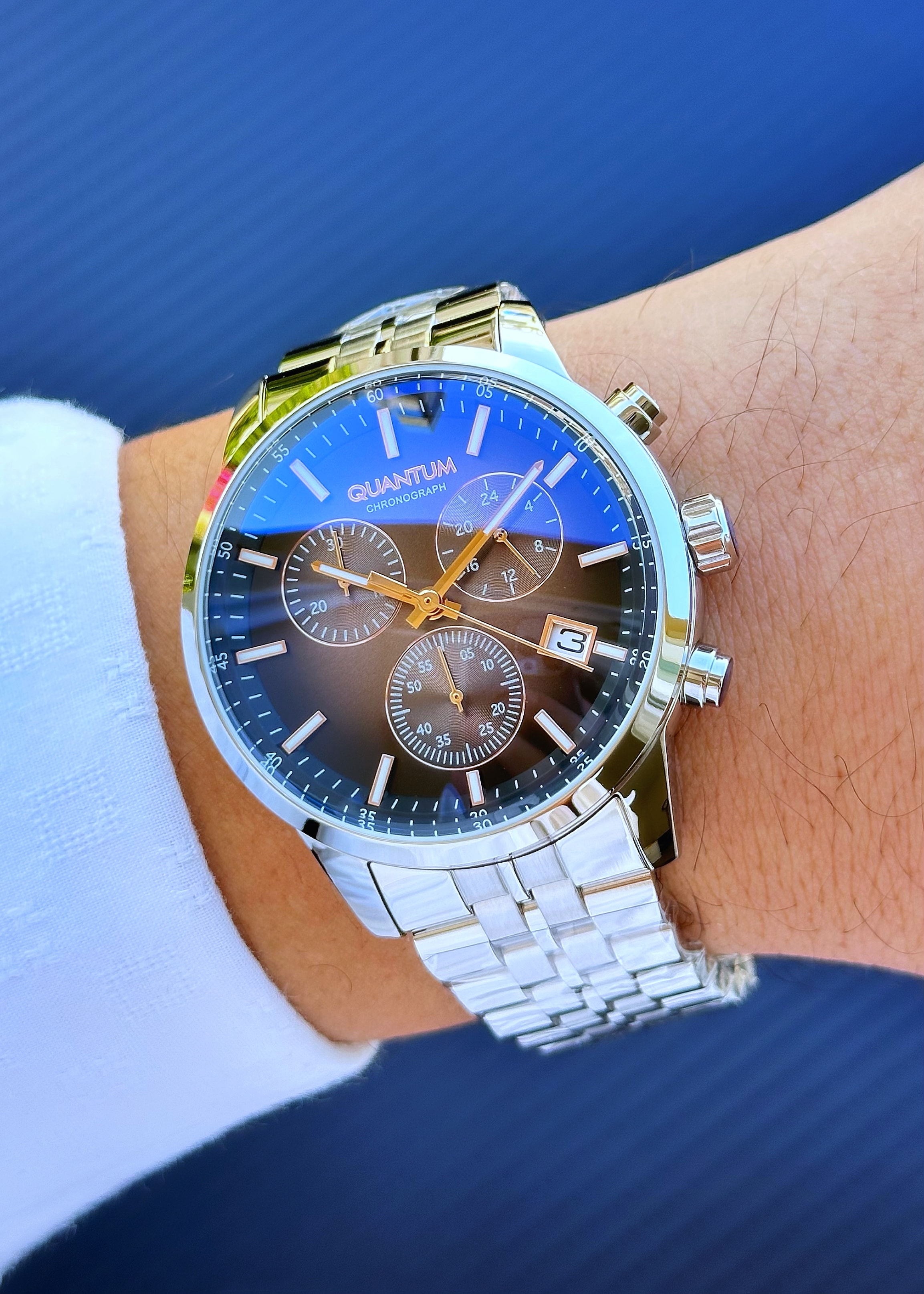 Quantum Çelik Kasa Çelik Kordon Erkek Kol Saati