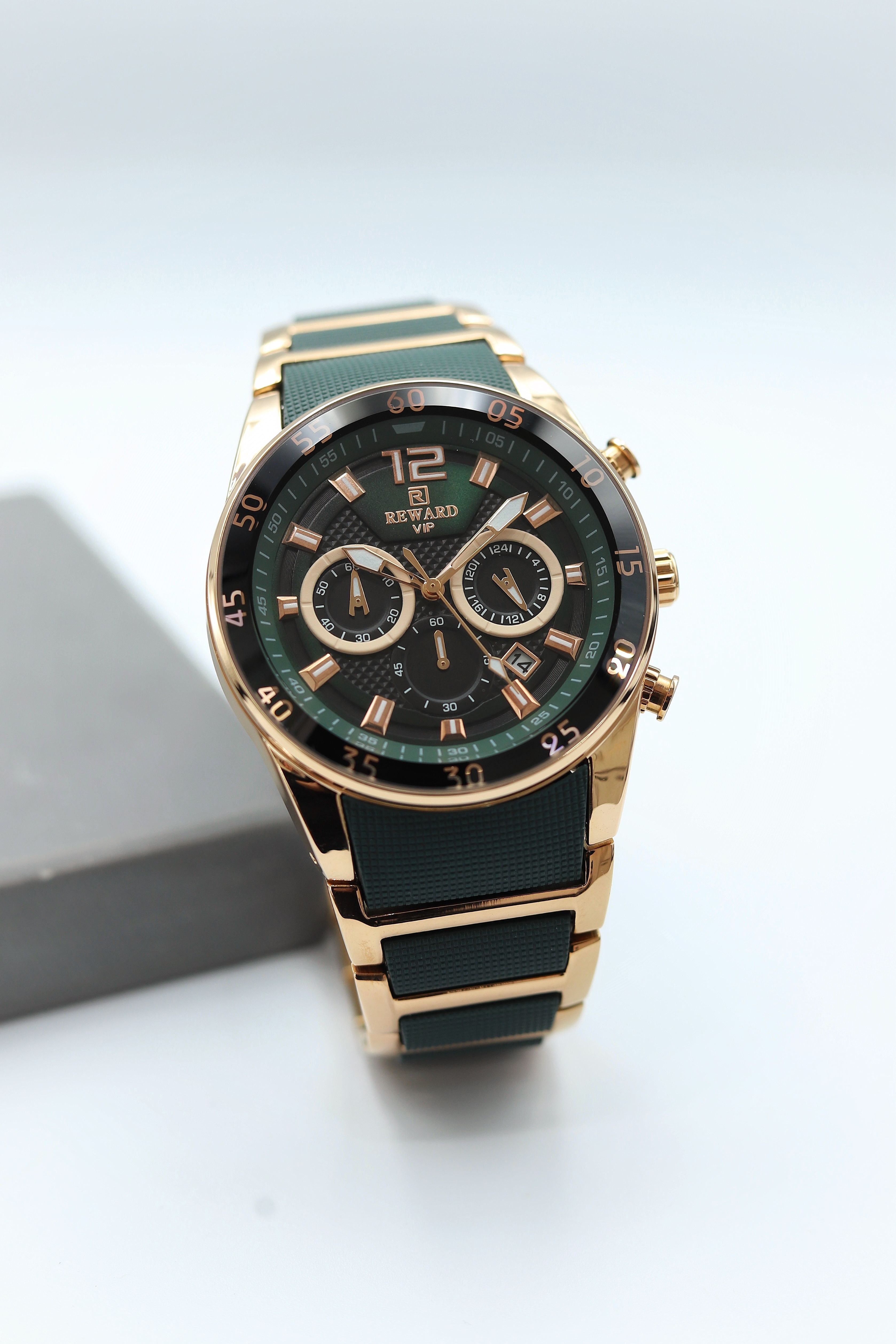 REWARD AS141017 Yeşil Rose Gold Erkek Kol Saati