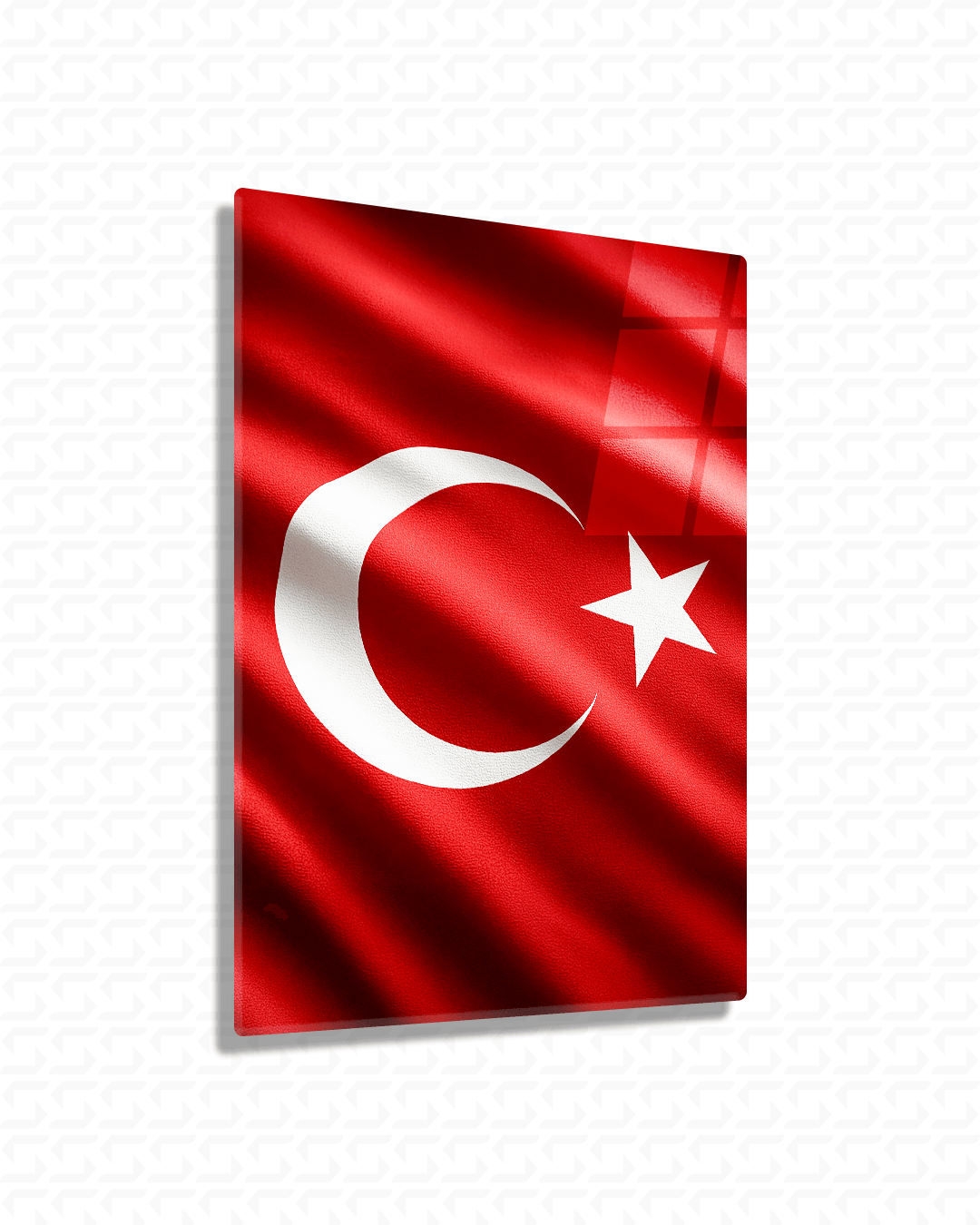Türk Bayrağı Cam Tablo - 101