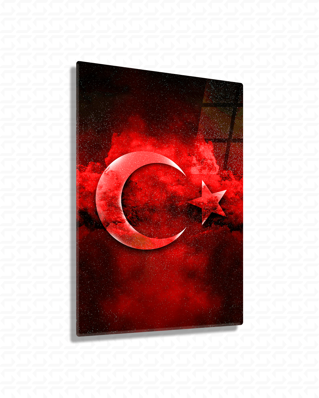 Türk Bayrağı Cam Tablo - 102 