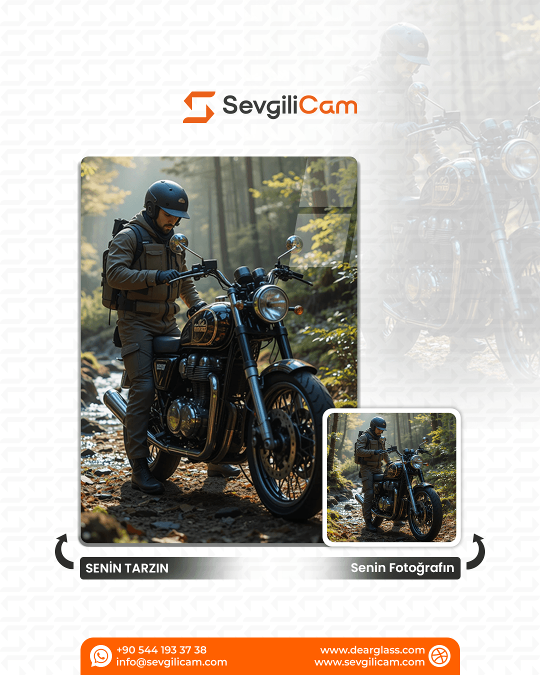Seçtiğiniz Fotoğrafa Özel - Kişiselleştirilmiş Cam Tablo