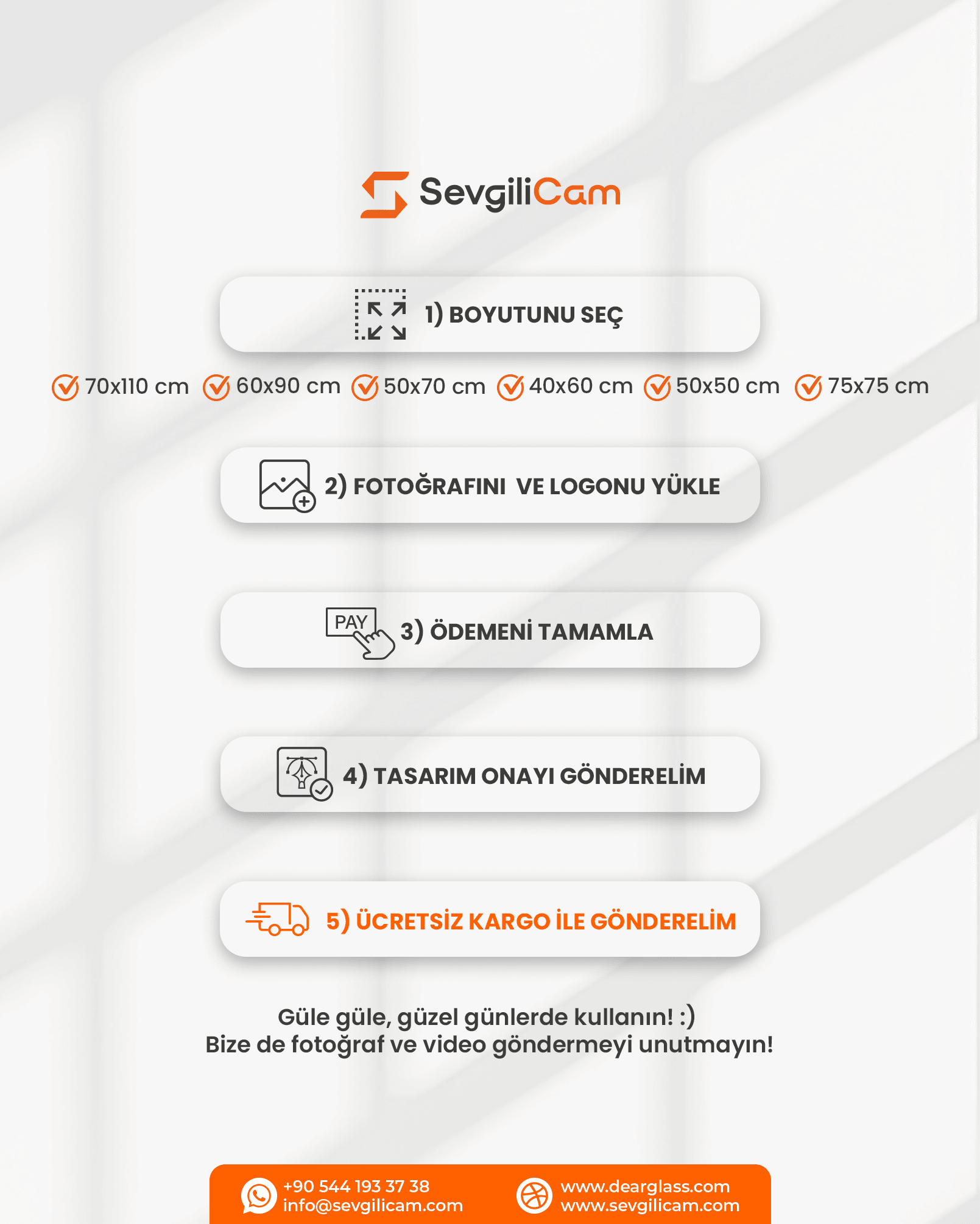 Kurum Logonuza ve Yüklediğiniz Fotoğrafa Özel - Kişiselleştirilmiş Cam Tablo