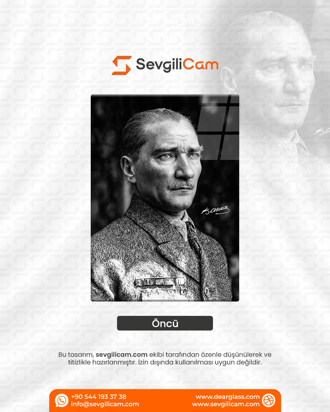Öncü– Mustafa Kemal Atatürk - 50cm x 70cm Dikey