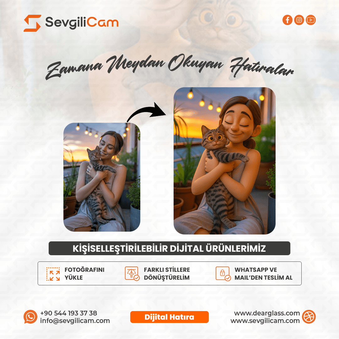 Seçtiğiniz Fotoğrafa Özel - Ailenize Özel Kişiselleştirilmiş Dijital Hatıra