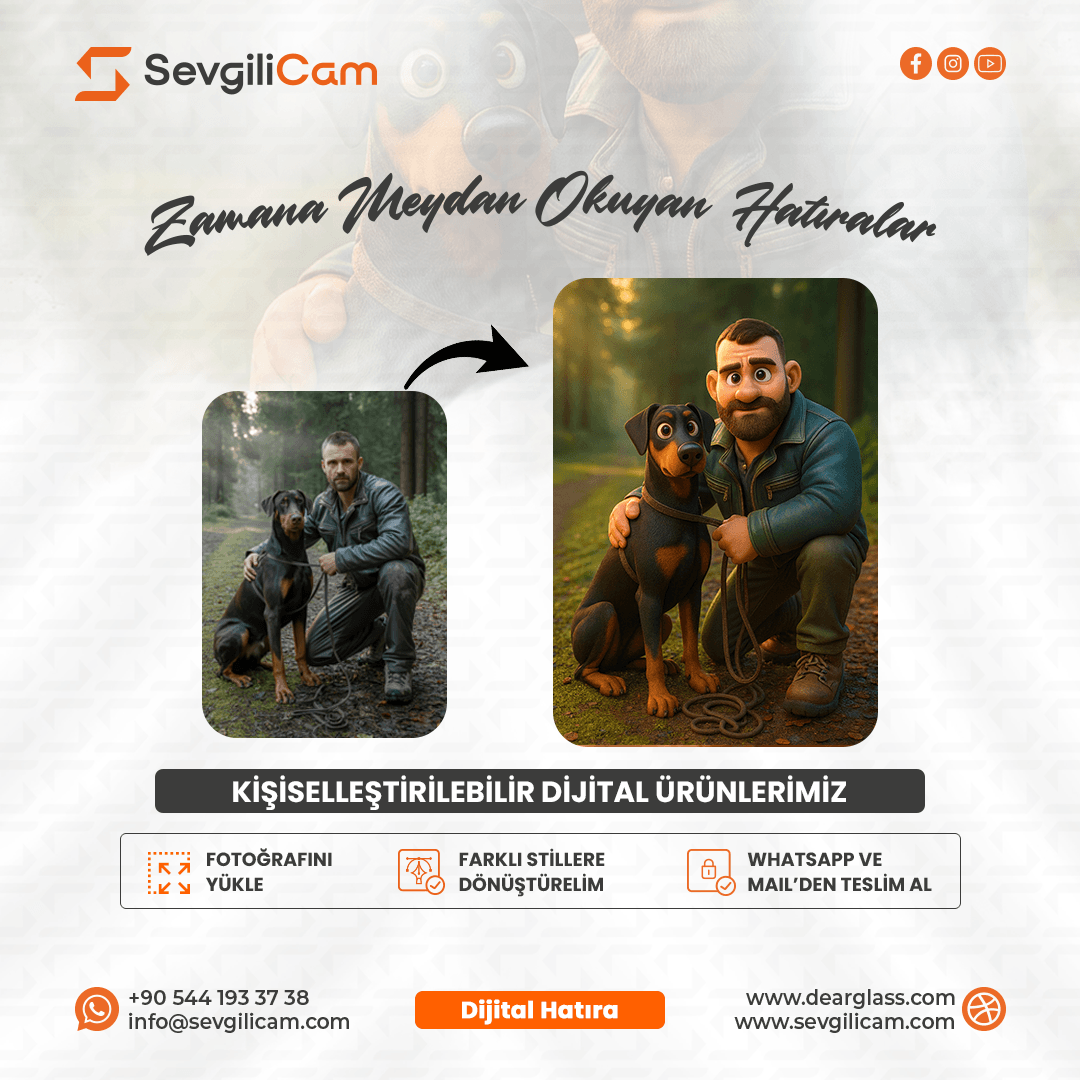 Seçtiğiniz Fotoğrafa Özel - Ailenize Özel Kişiselleştirilmiş Dijital Hatıra