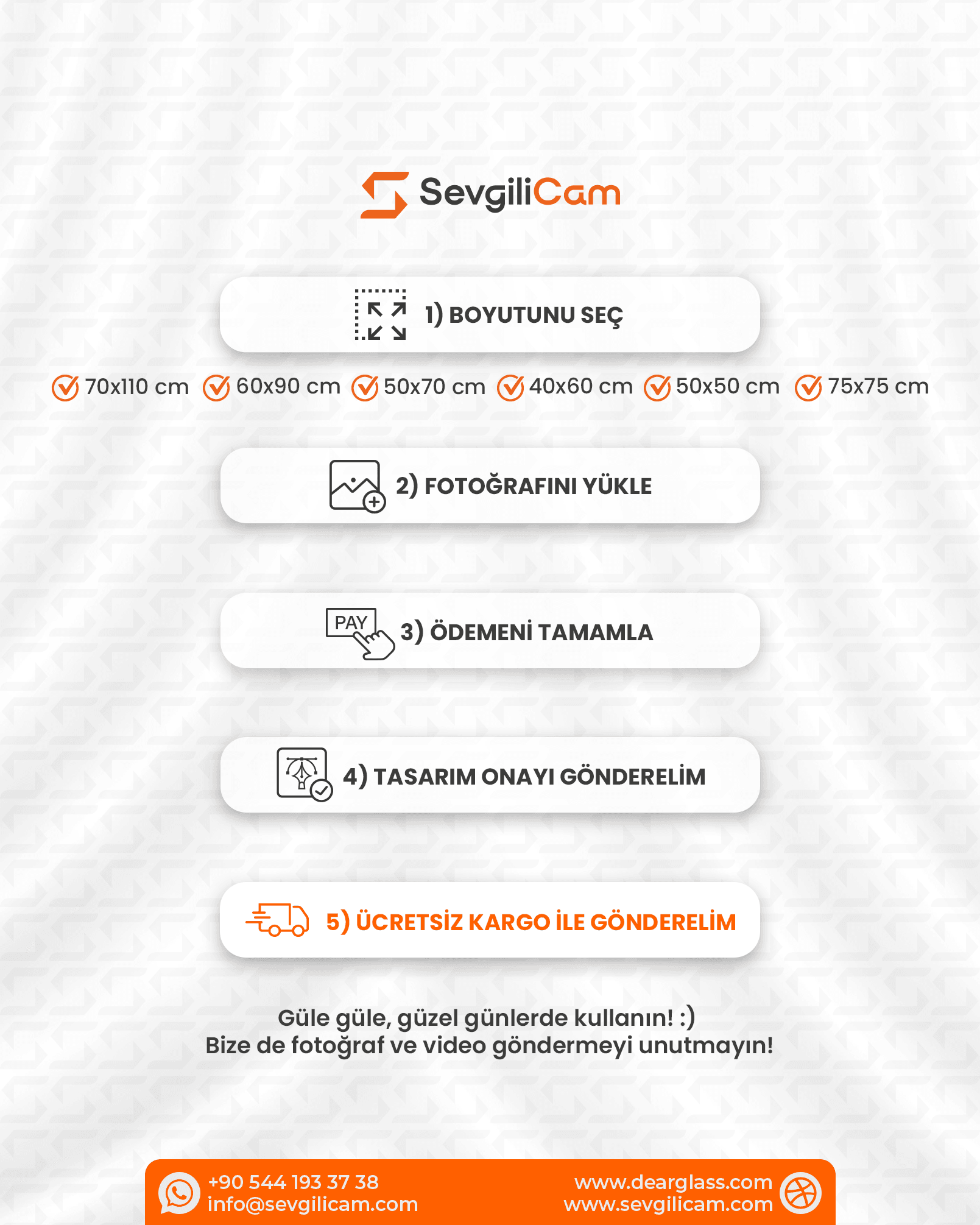 Seçtiğiniz Fotoğrafa Özel - Kişiselleştirilmiş Cam Tablo