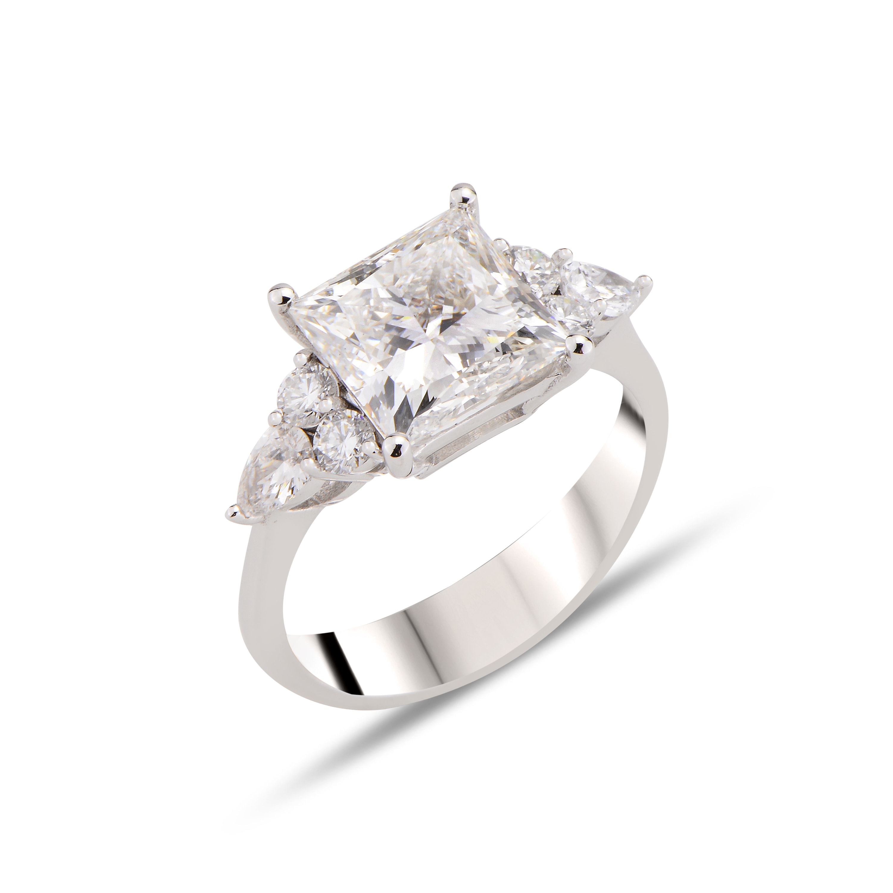 Princess-Cut Diamond 14K White Gold Ring