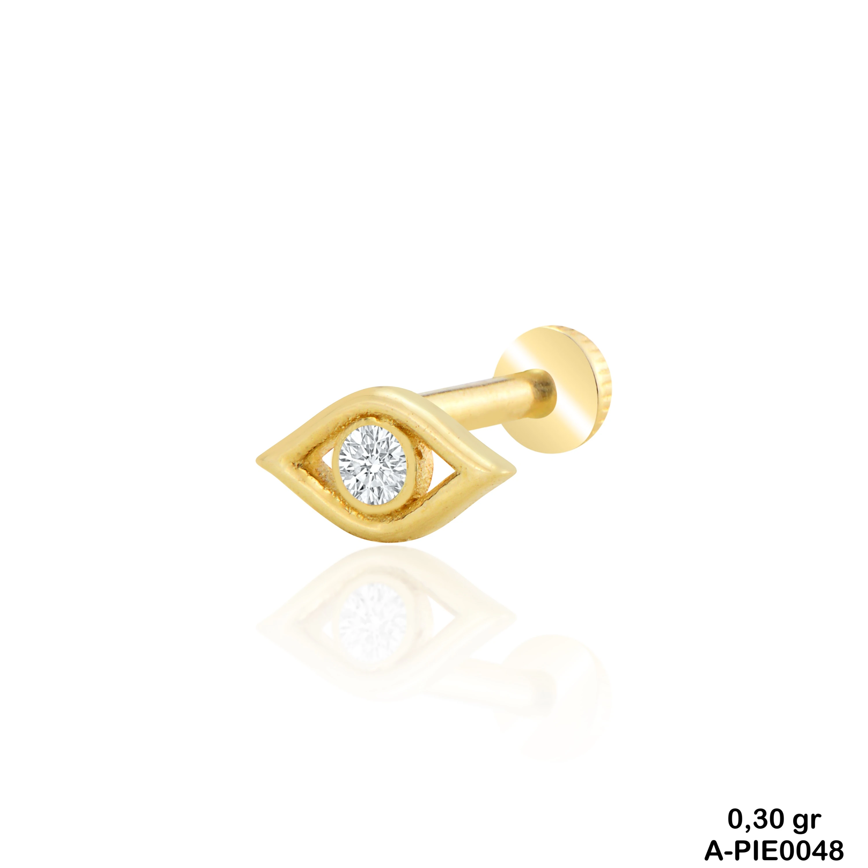 Göz Figür Altın Piercing