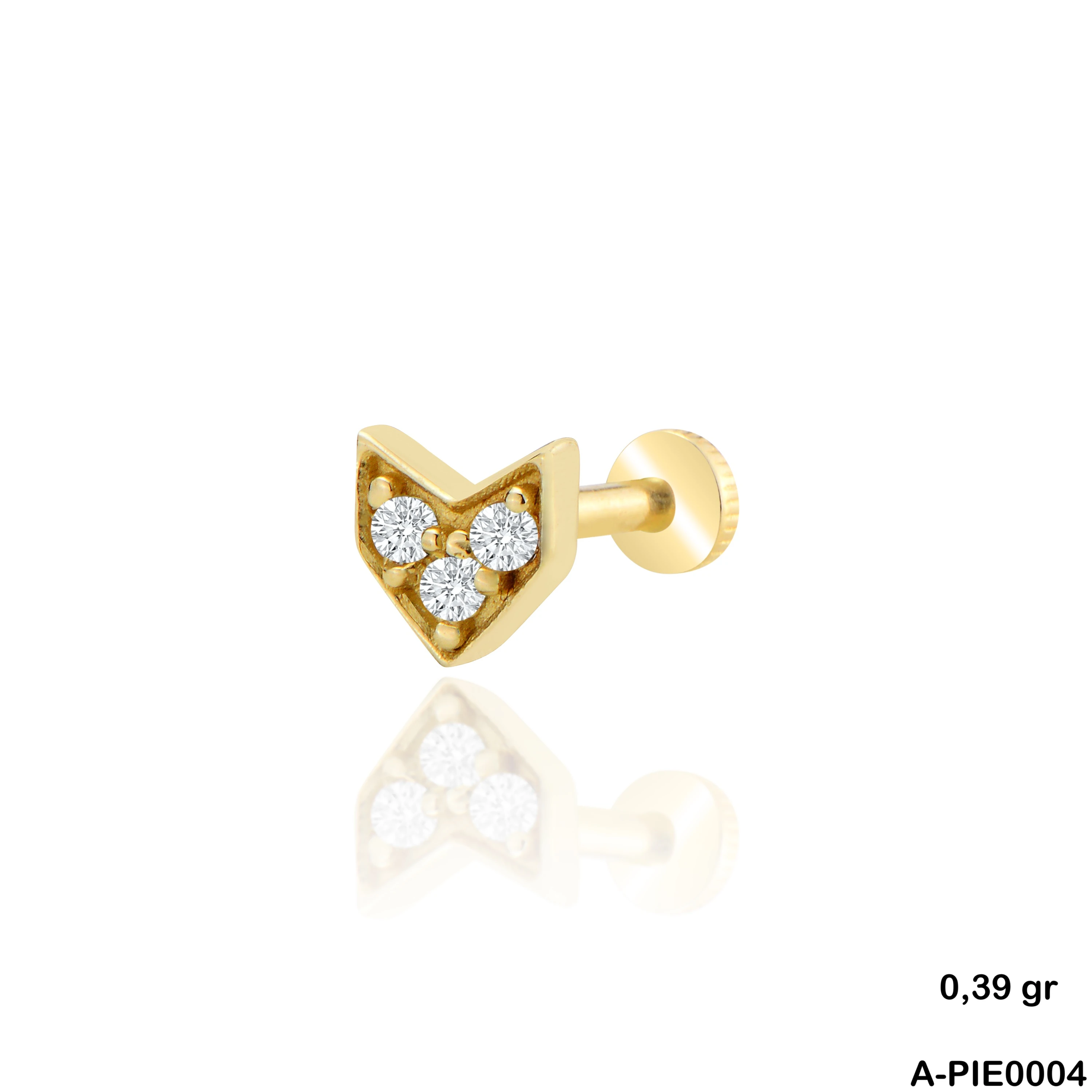 Ok Figür Altın Piercing