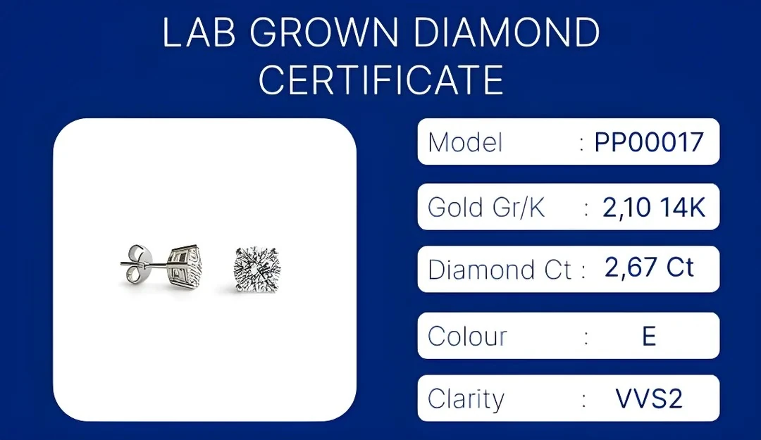 14K White Gold Bold Setting Solitaire Diamond  Earrings