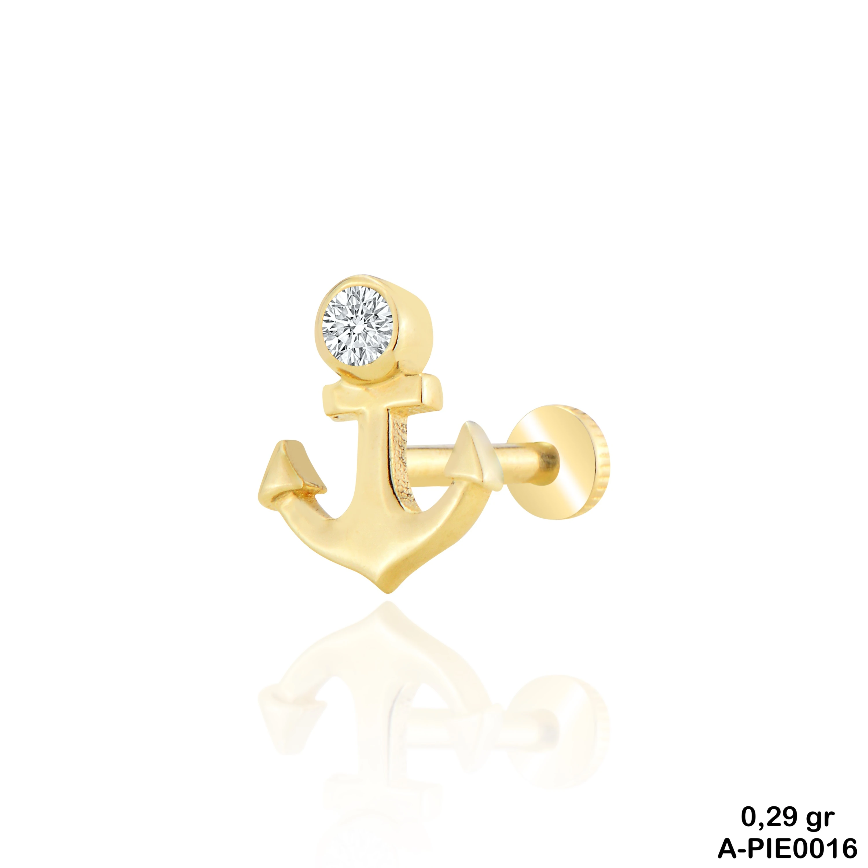 Çapa Figür Altın Piercing