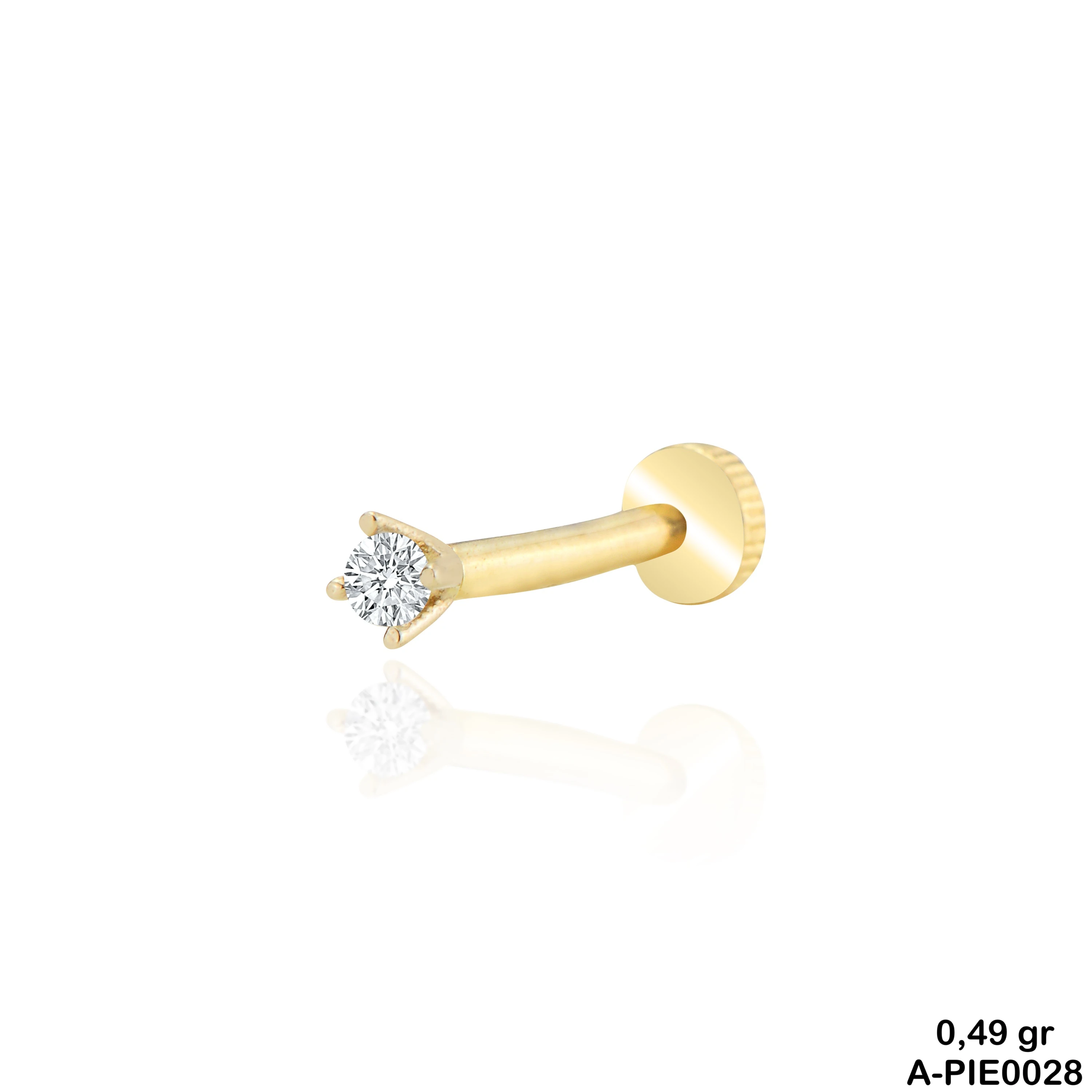 Tektaş Altın Tragus Piercing