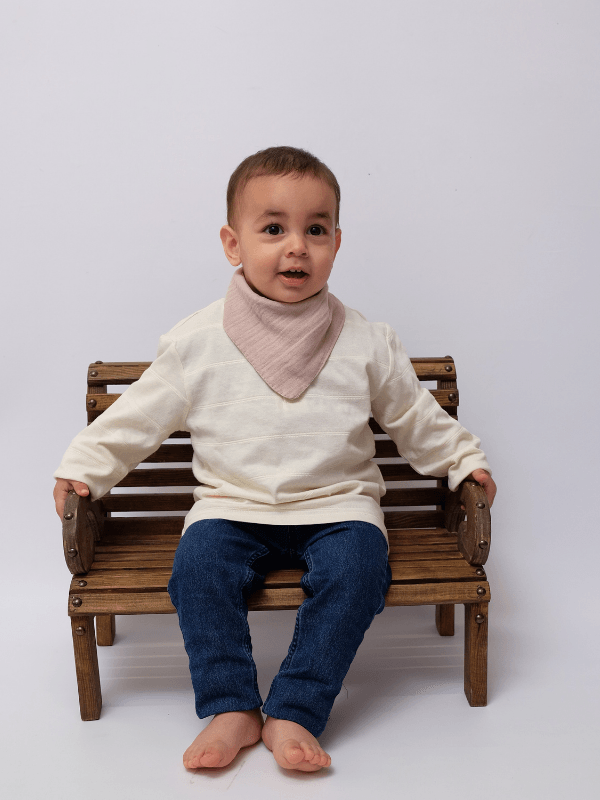 3'lü Müslin Çift Çıtçıtlı %100 Pamuk Bebek Mama / Salya Önlüğü, Fular, Yakalık - Camel, Beyaz, Yeşil