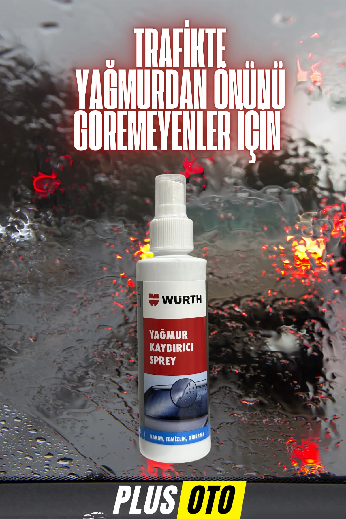 Würth 4'lü Kış Paketi, Buz Çözücü, Buğu Önleyici, Yağmur Kaydırıcı, Antifrizli Cam Suyu