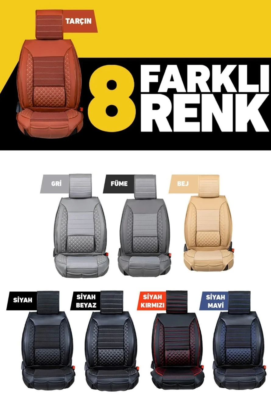 Plus Lüks 5’li Set Deri Oto Koltuk Kılıfı