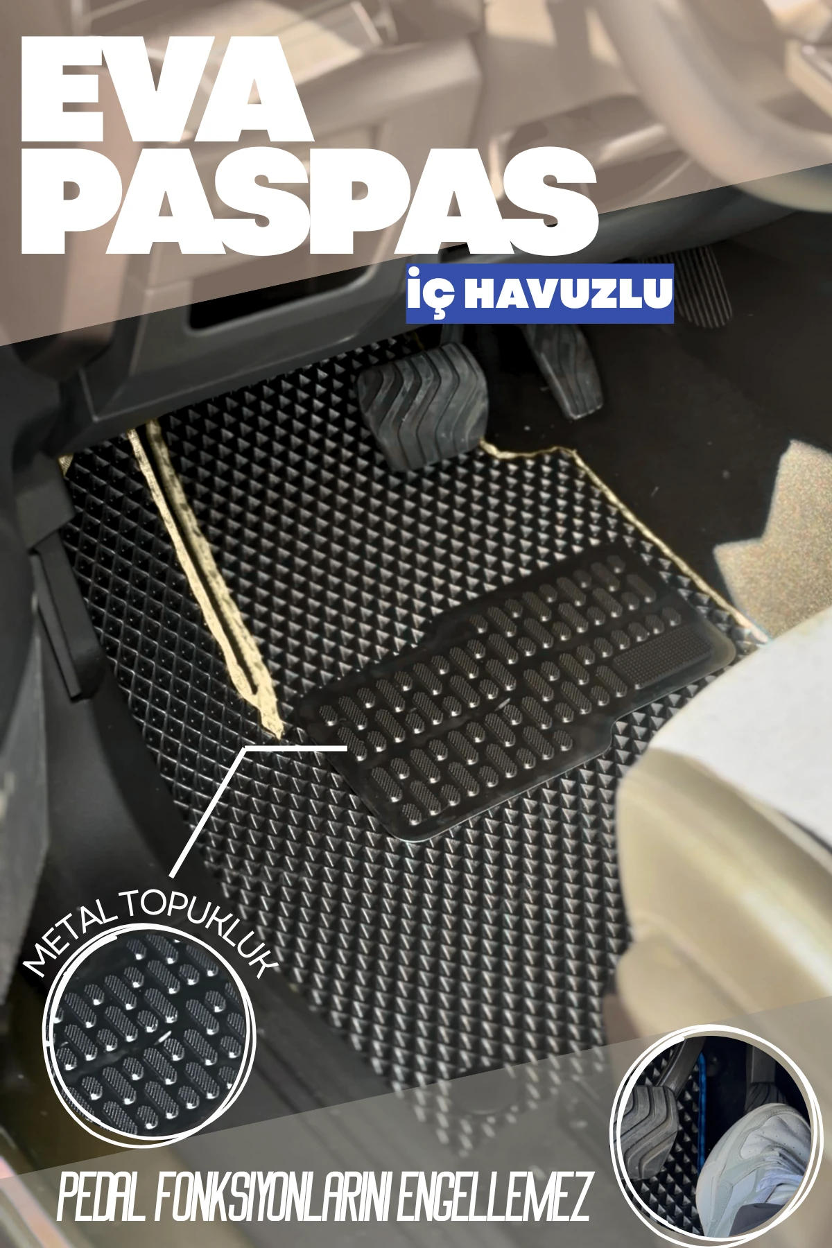 Yeni Nesil Akıllı Eva Paspas 5'li Tam Takım Set - BEJ