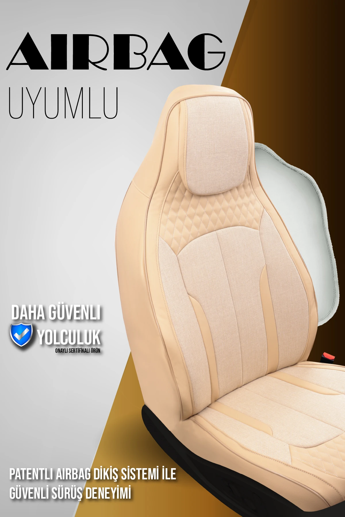 Özel AMG Tasarım Venom Serisi Deri Keten Karışımı Oto Koltuk Kılıfı 5’li Tam Set