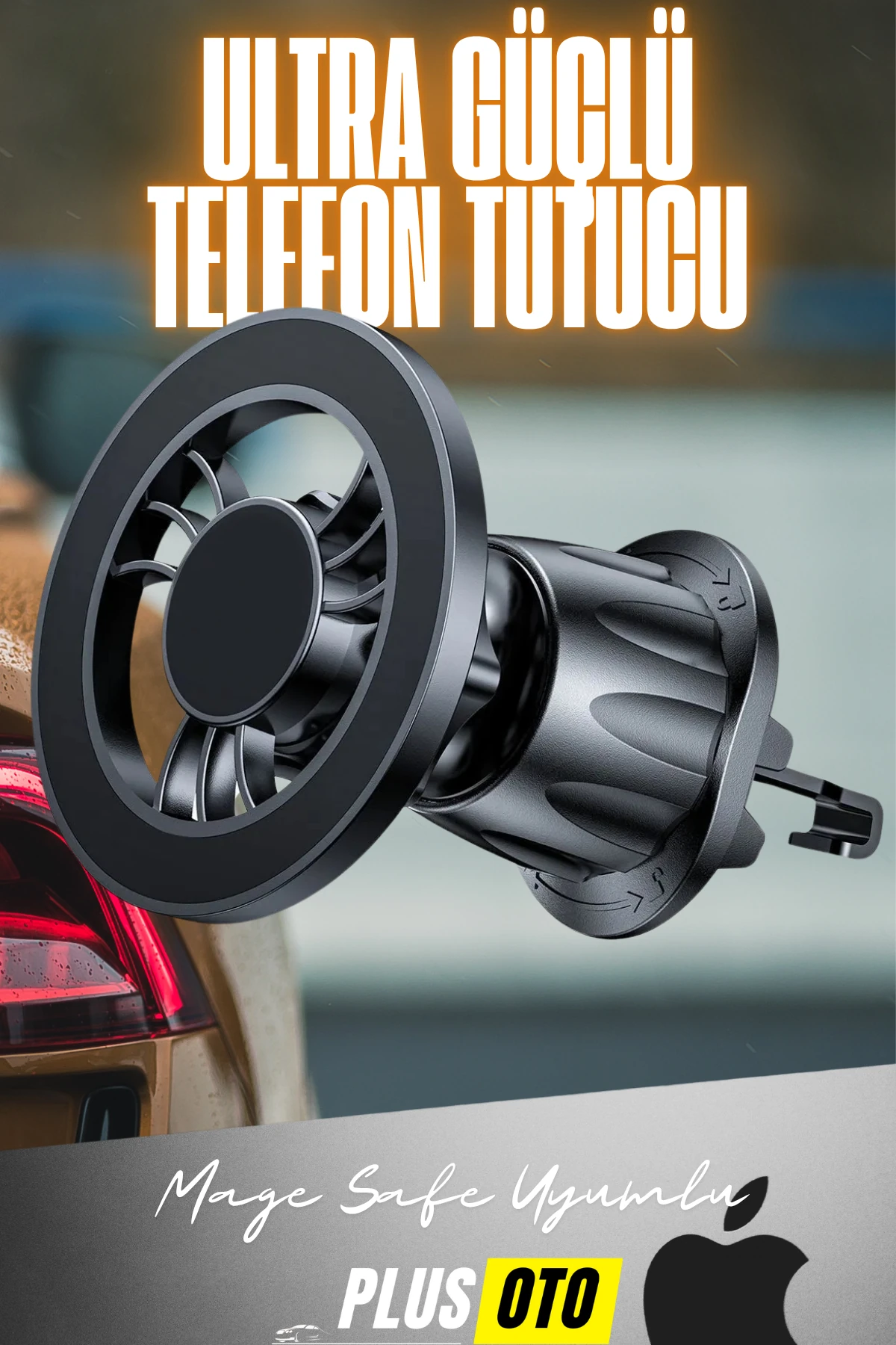Güçlü Mıknatıslı Kancalı Araç İçi Telefon Tutucu - Magsafe iPhone Uyumlu Havalandırma İçin