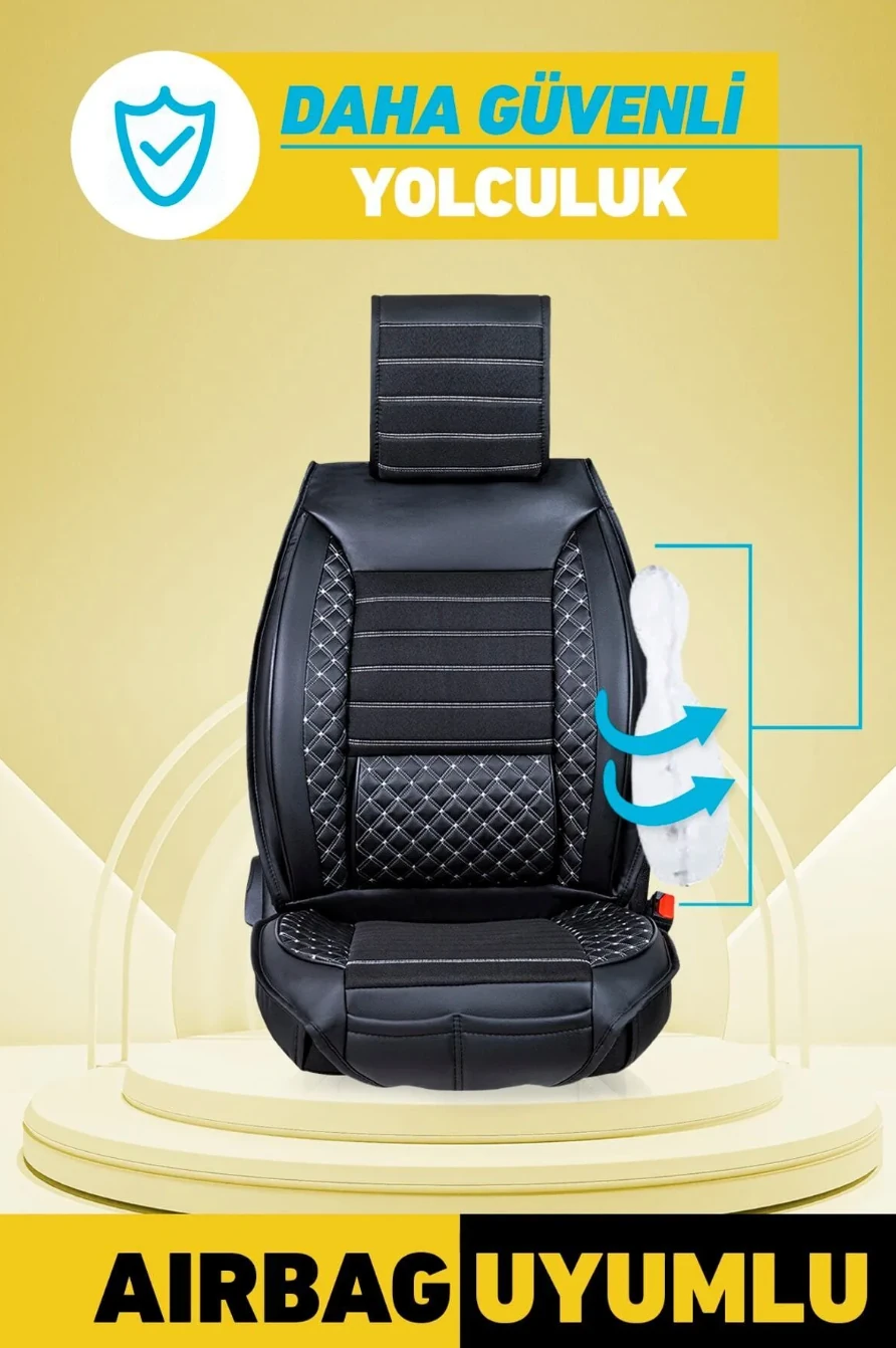 Plus Lüks 5’li Set Deri Oto Koltuk Kılıfı
