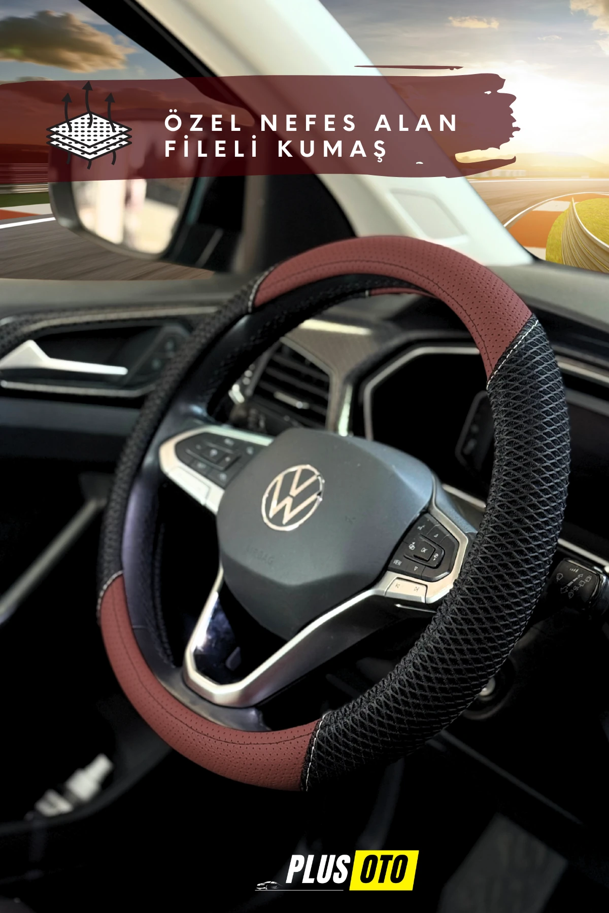 Rally Serisi Terletmez Fileli Direksiyon Kılıfı 