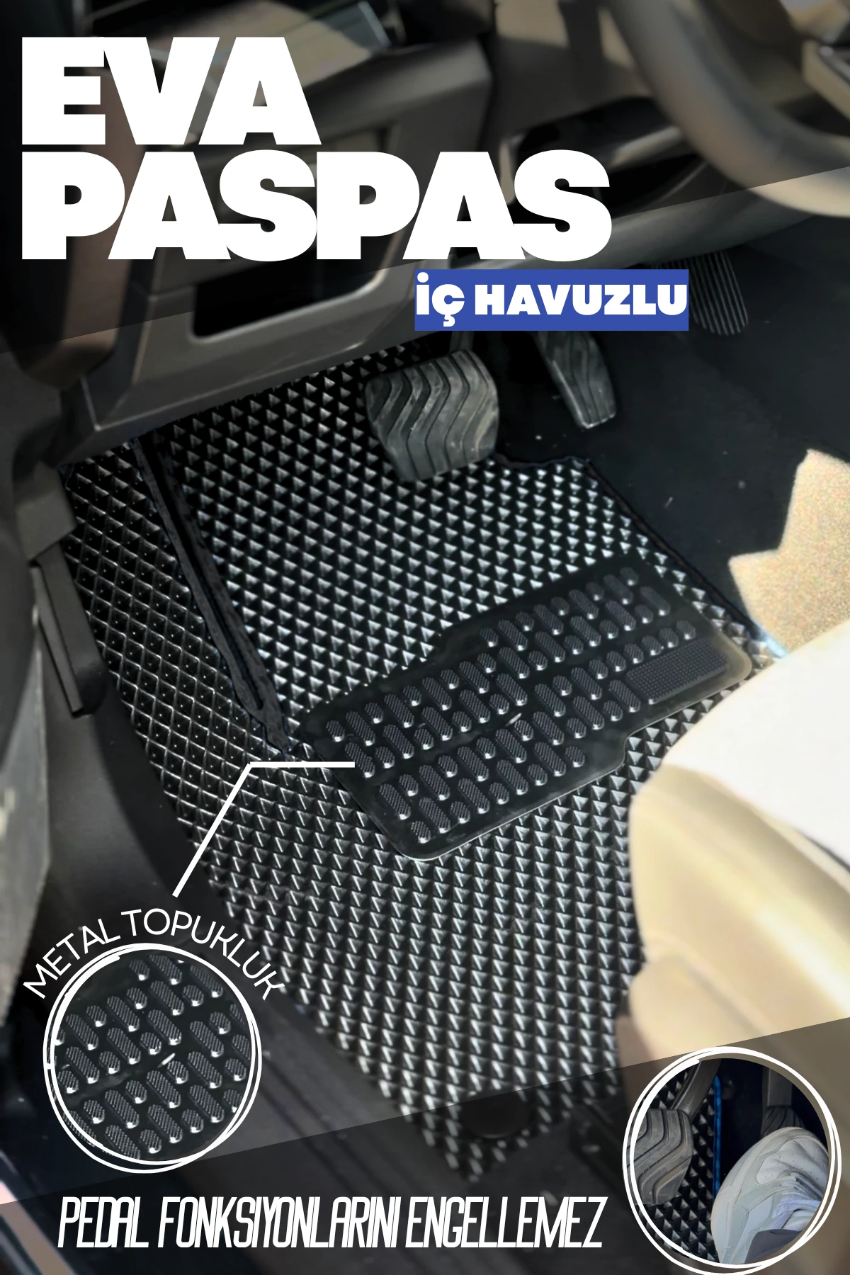 Yeni Nesil Akıllı Eva Paspas 5'li Tam Takım Set - SİYAH