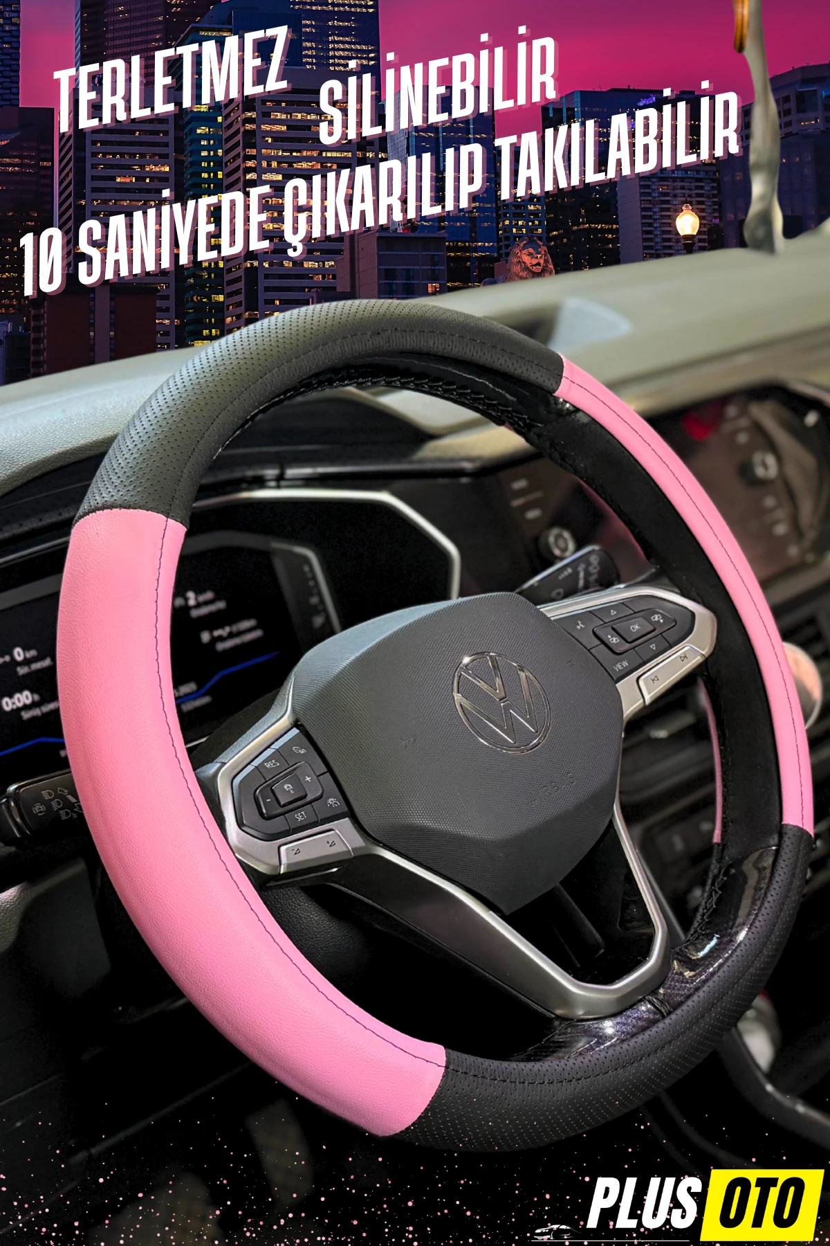 Pembe Seri Direksiyon Kılıfı 