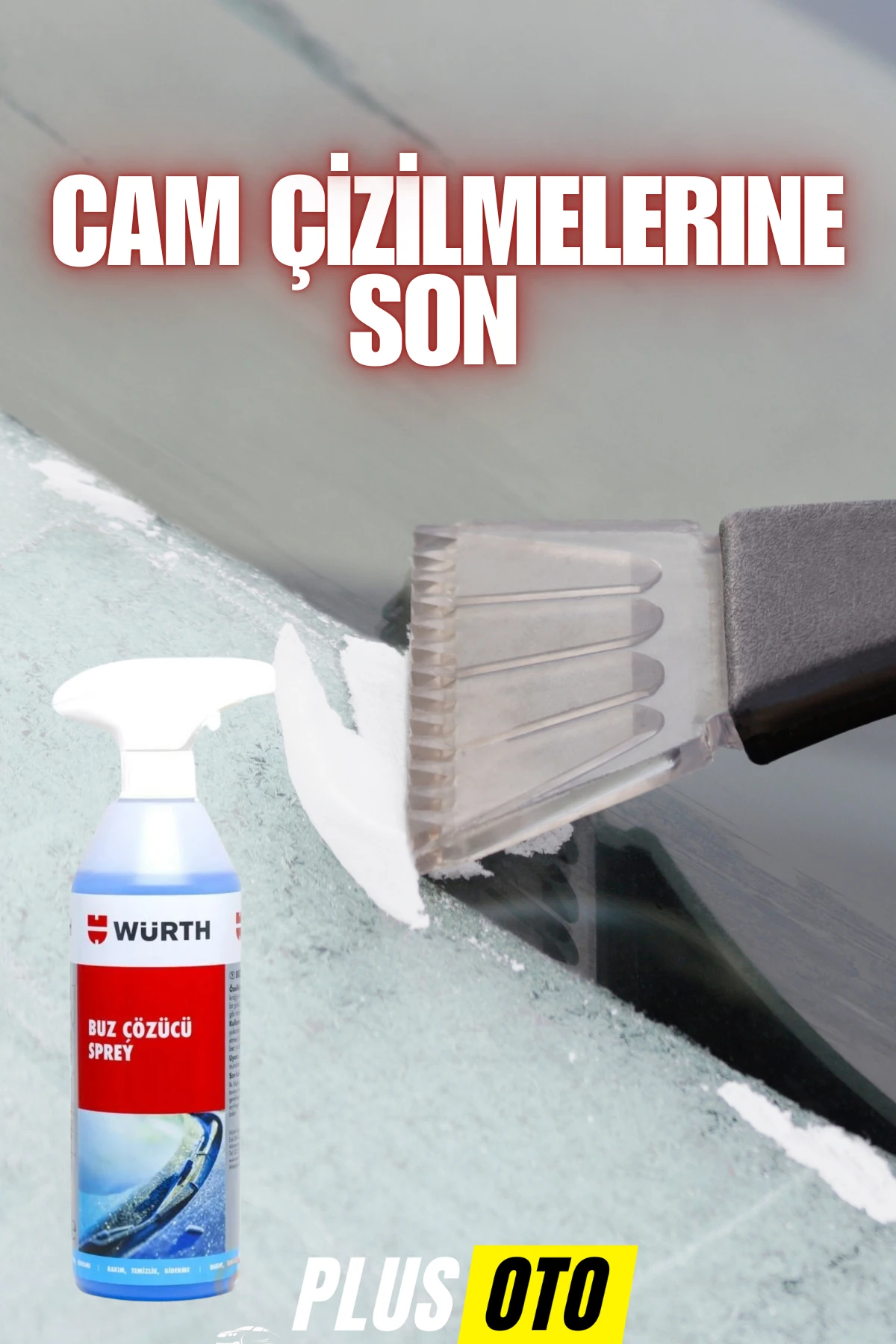 Würth 4'lü Kış Paketi, Buz Çözücü, Buğu Önleyici, Yağmur Kaydırıcı, Antifrizli Cam Suyu