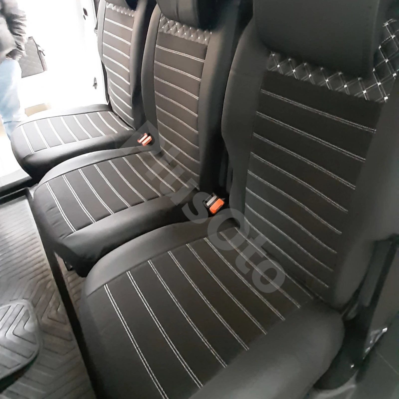 Arka 3 Tekli Plus Lüks Deri Oto Koltuk Kılıfı 