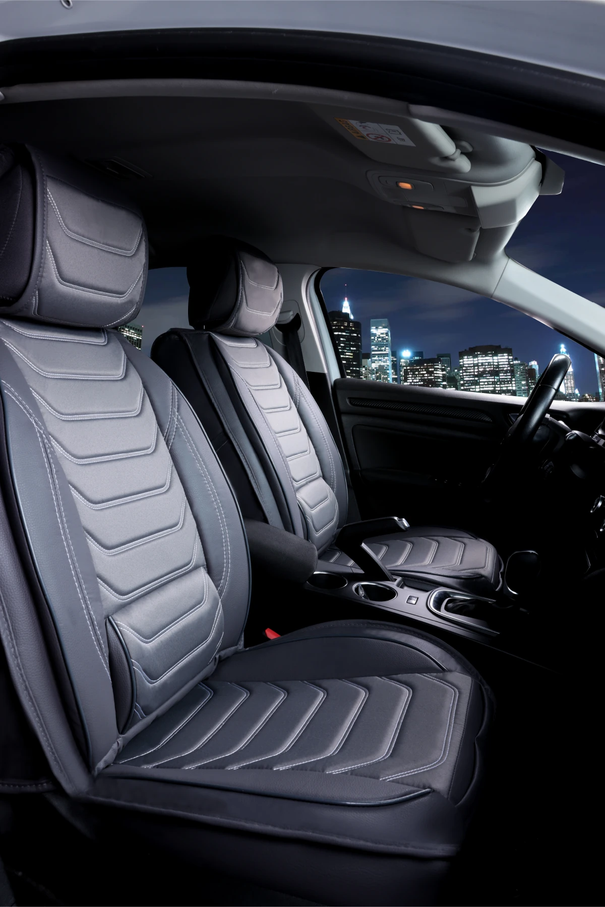 Sport Elegance 5’li Set Deri Oto Koltuk Kılıfı - FÜME