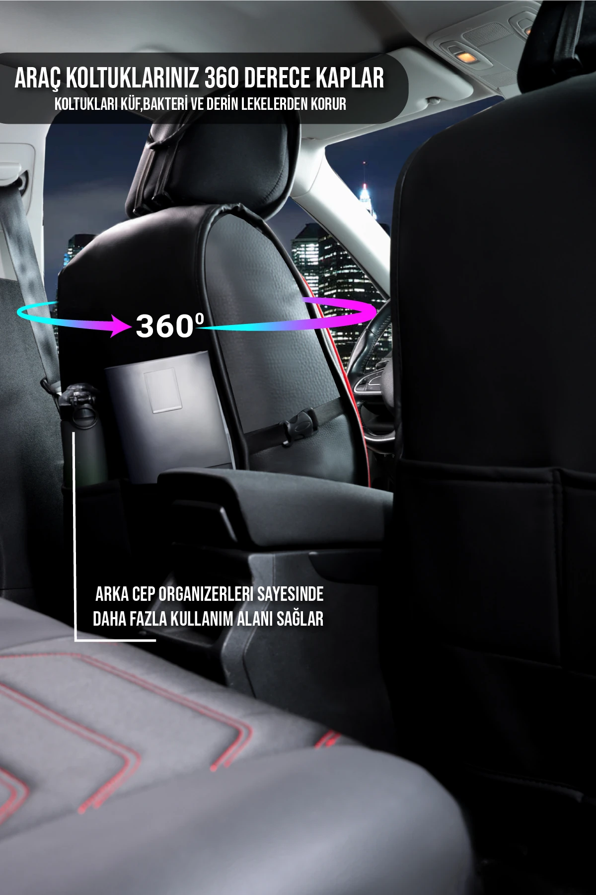 Sport Elegance 5’li Set Deri Oto Koltuk Kılıfı