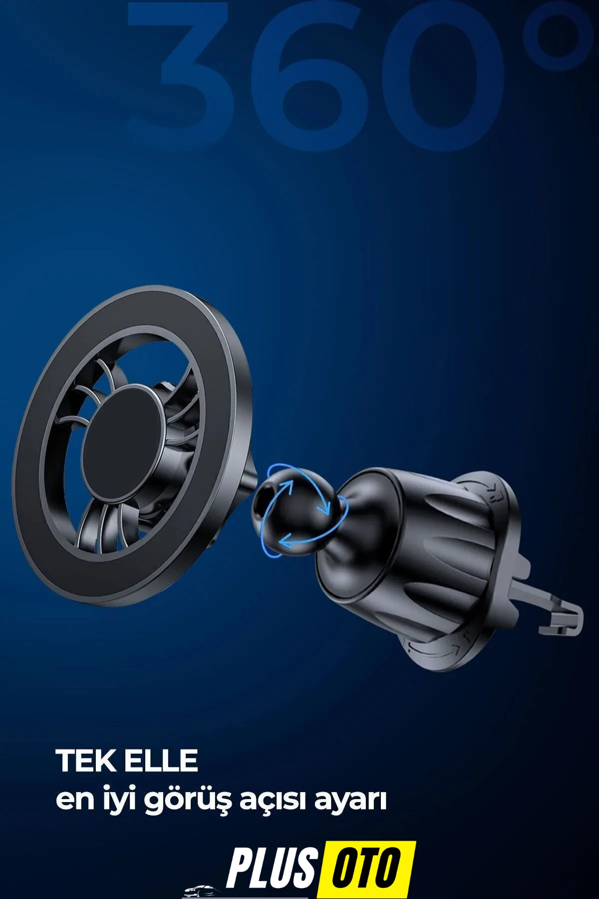 Güçlü Mıknatıslı Kancalı Araç İçi Telefon Tutucu - Magsafe iPhone Uyumlu Havalandırma İçin