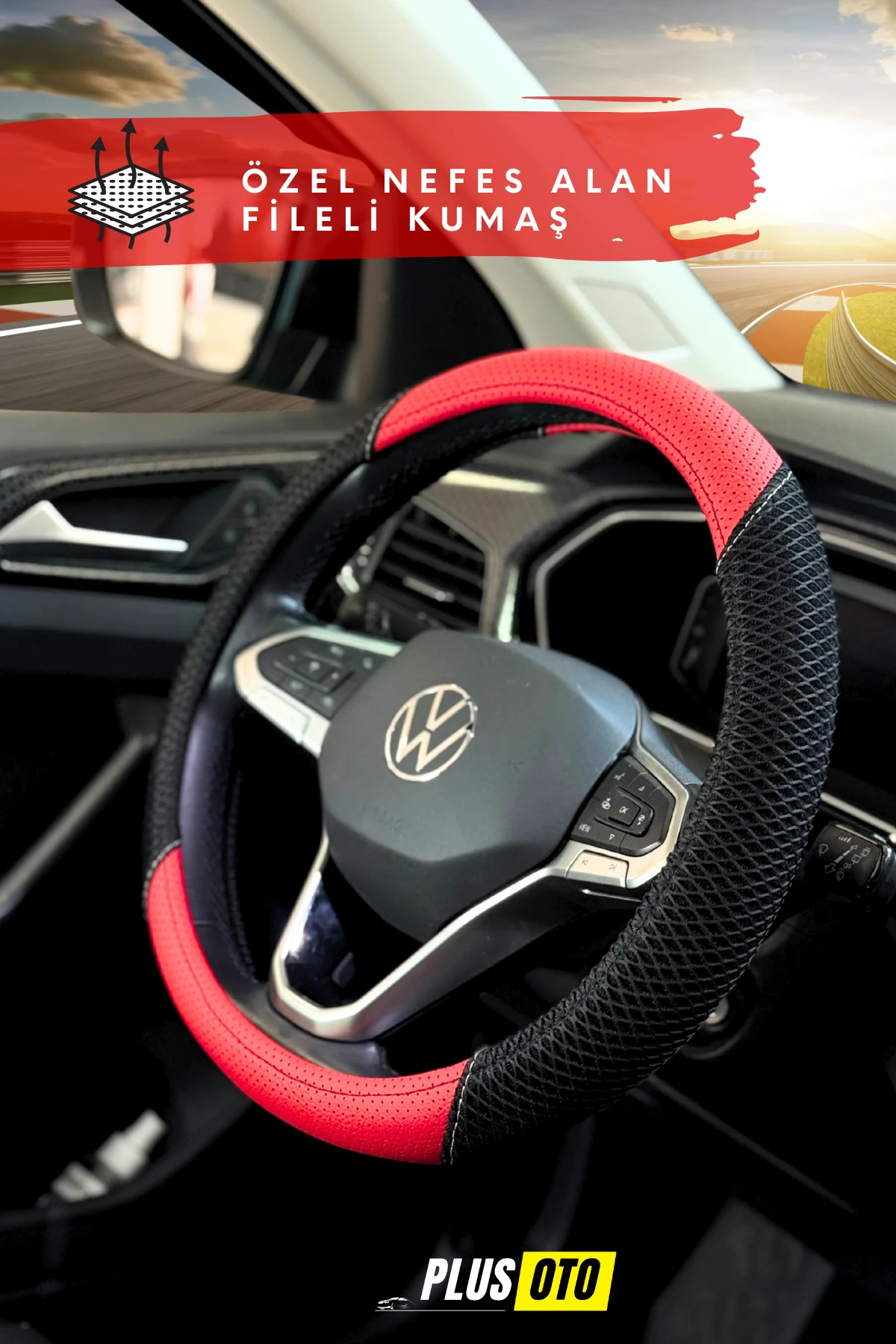Rally Serisi Terletmez Fileli Direksiyon Kılıfı 