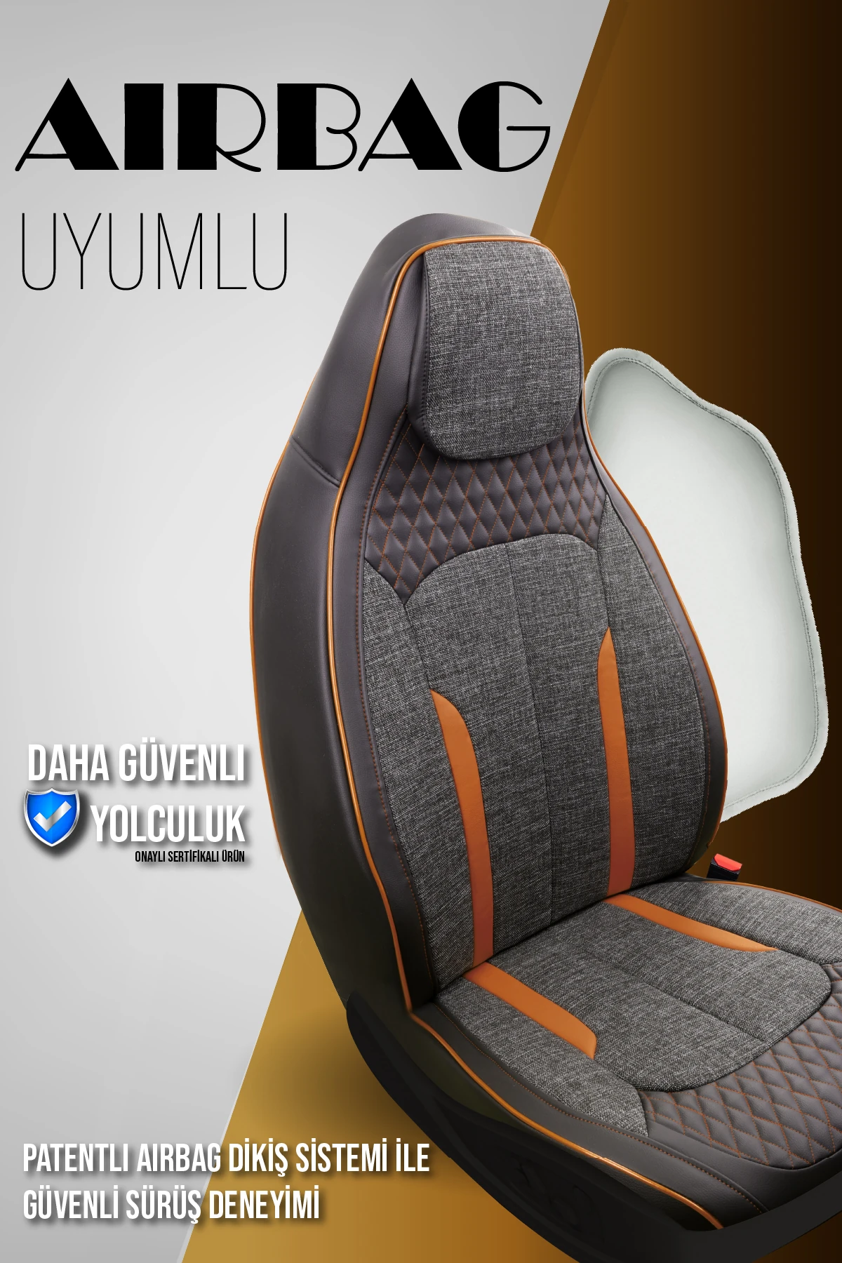 Özel AMG Tasarım Venom Serisi Deri Keten Karışımı Oto Koltuk Kılıfı 5’li Tam Set