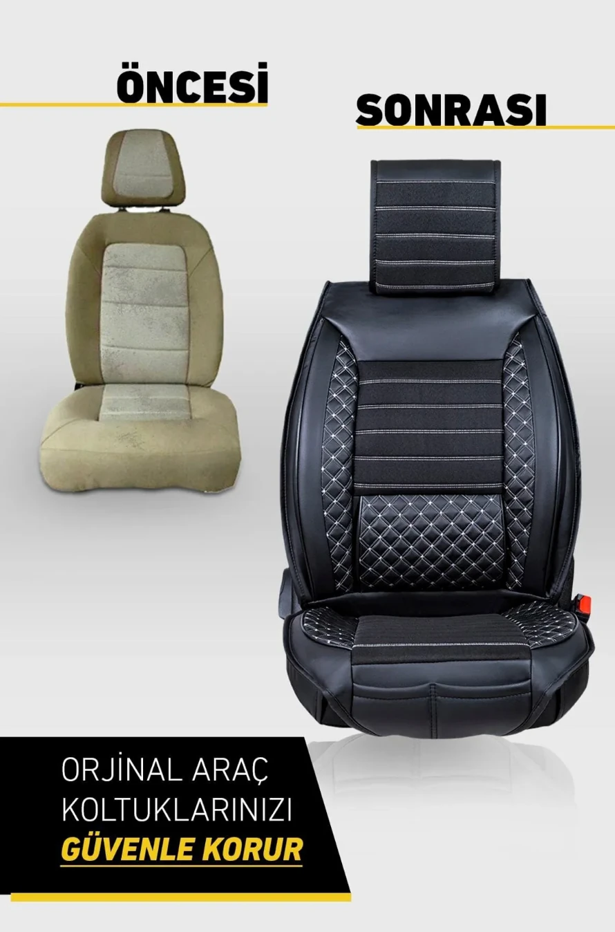 Plus Lüks 5’li Set Deri Oto Koltuk Kılıfı