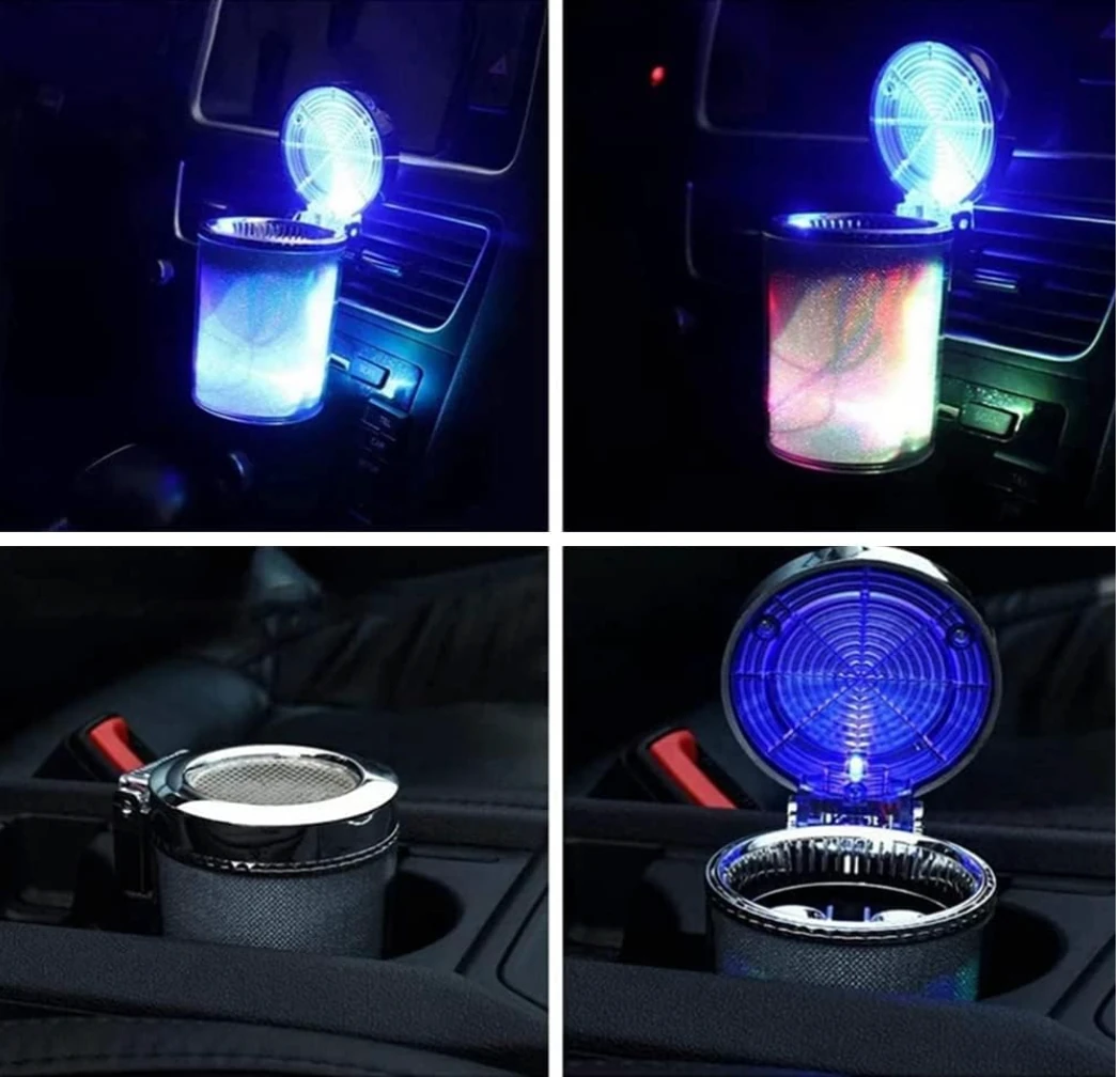 Araç İçi Işıklı Küllük Bardaklı veya Izgara Sabitleme Özellikli