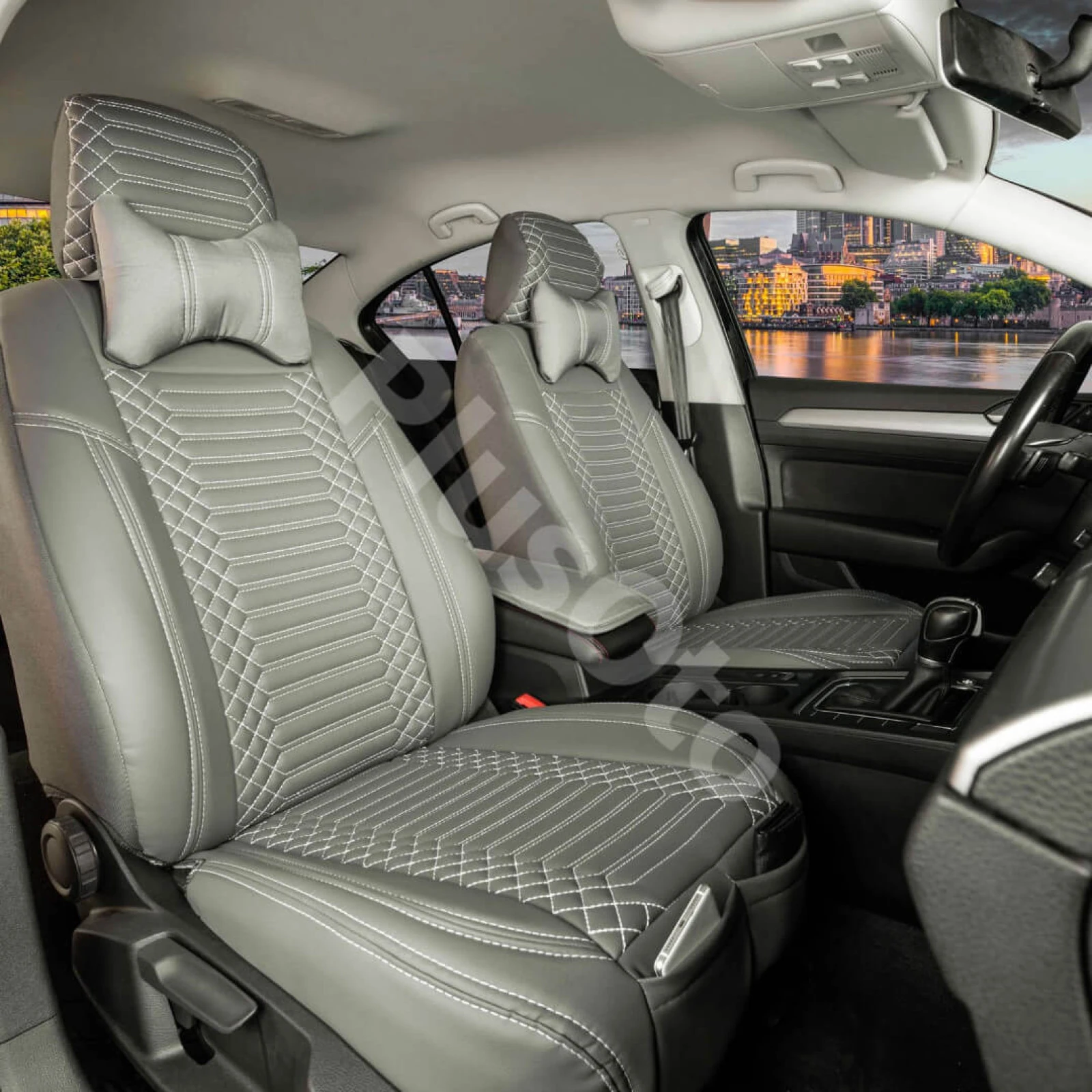 Star Full Deri 5’li Set Oto Koltuk Kılıfı - FÜME