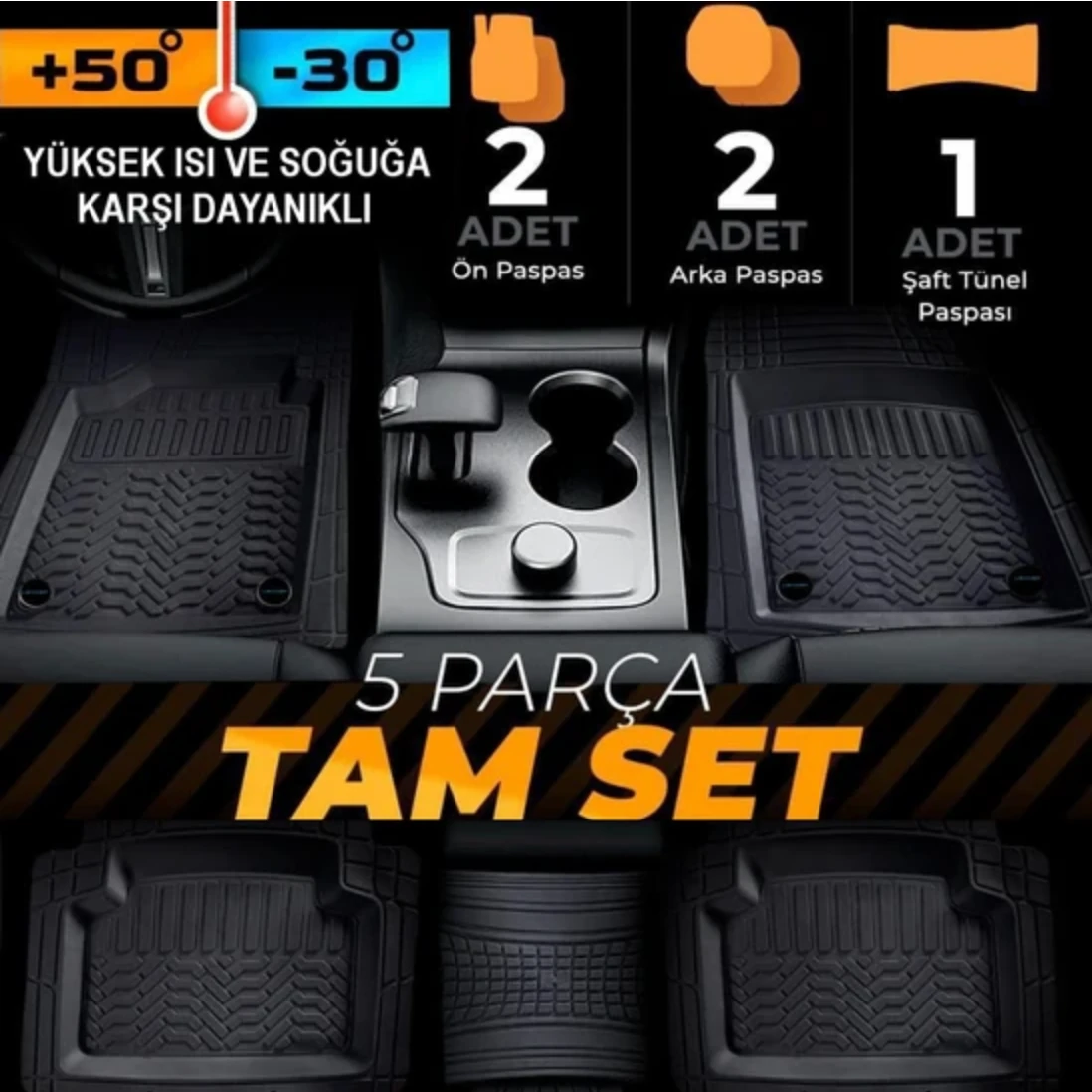 Maximum Serisi 4D Havuzlu Oto Paspas 5’li Takım Set