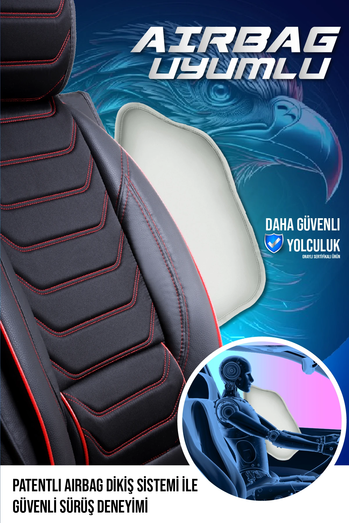 Sport Elegance 5’li Set Deri Oto Koltuk Kılıfı